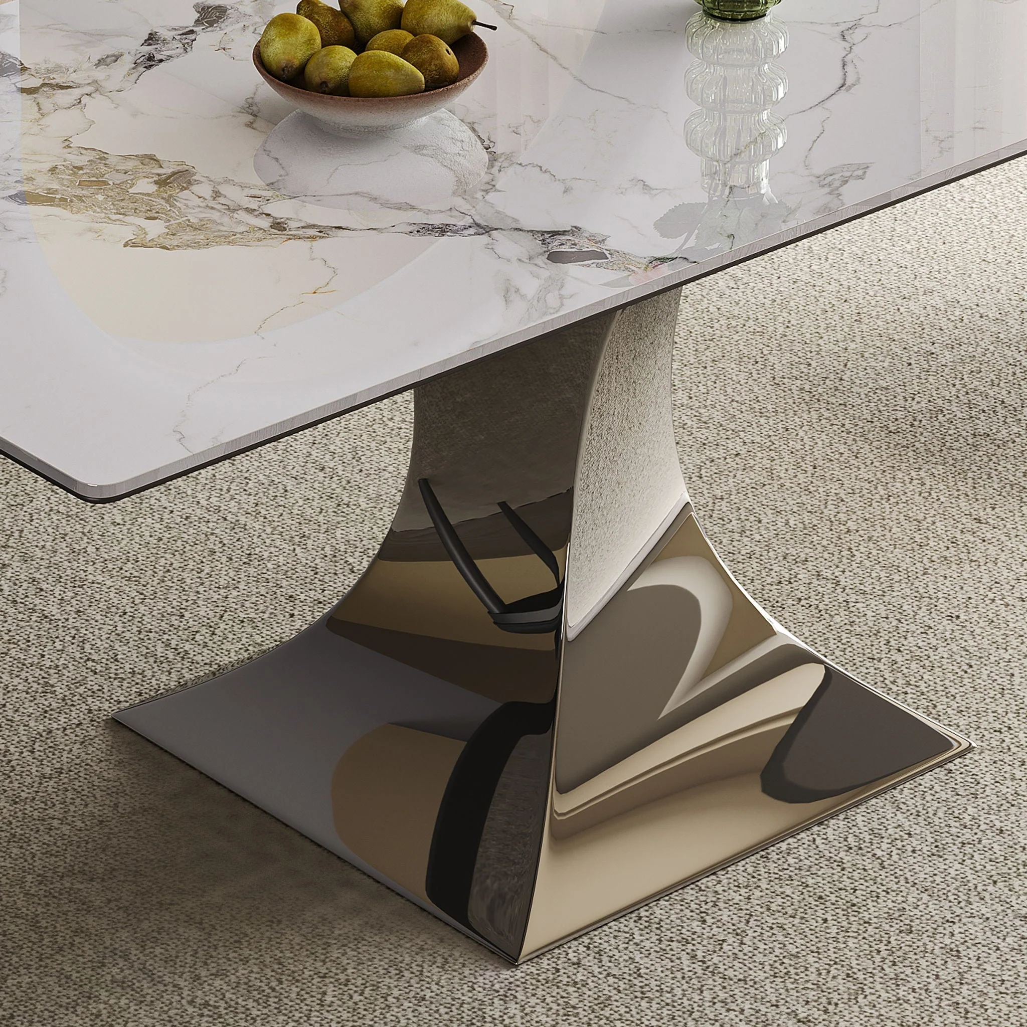 Modern Rectangular Dining Table For 6 With Chairs - Image 16