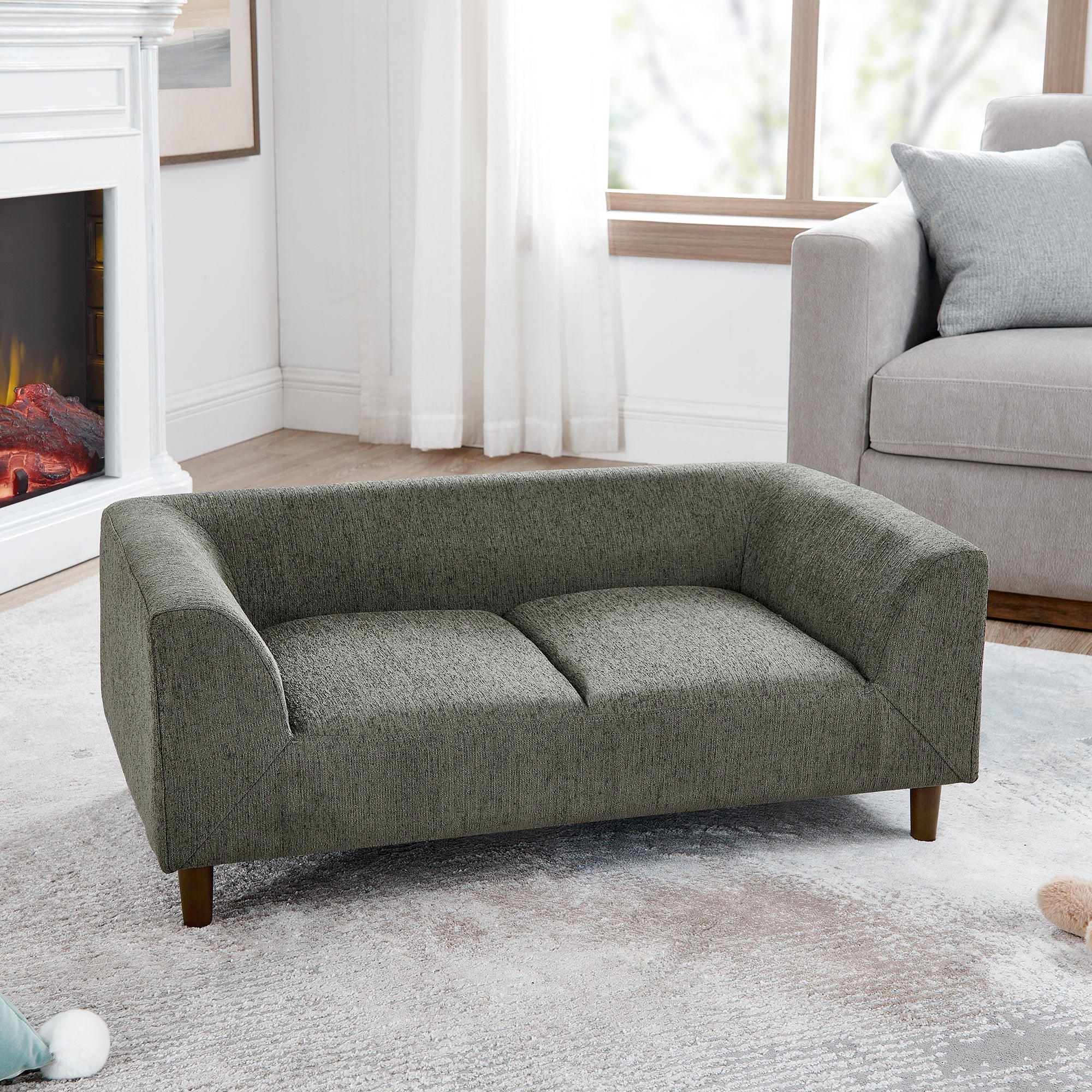 Modern Rectangular Pet Sofa with Backrest and Armrests - Image 5