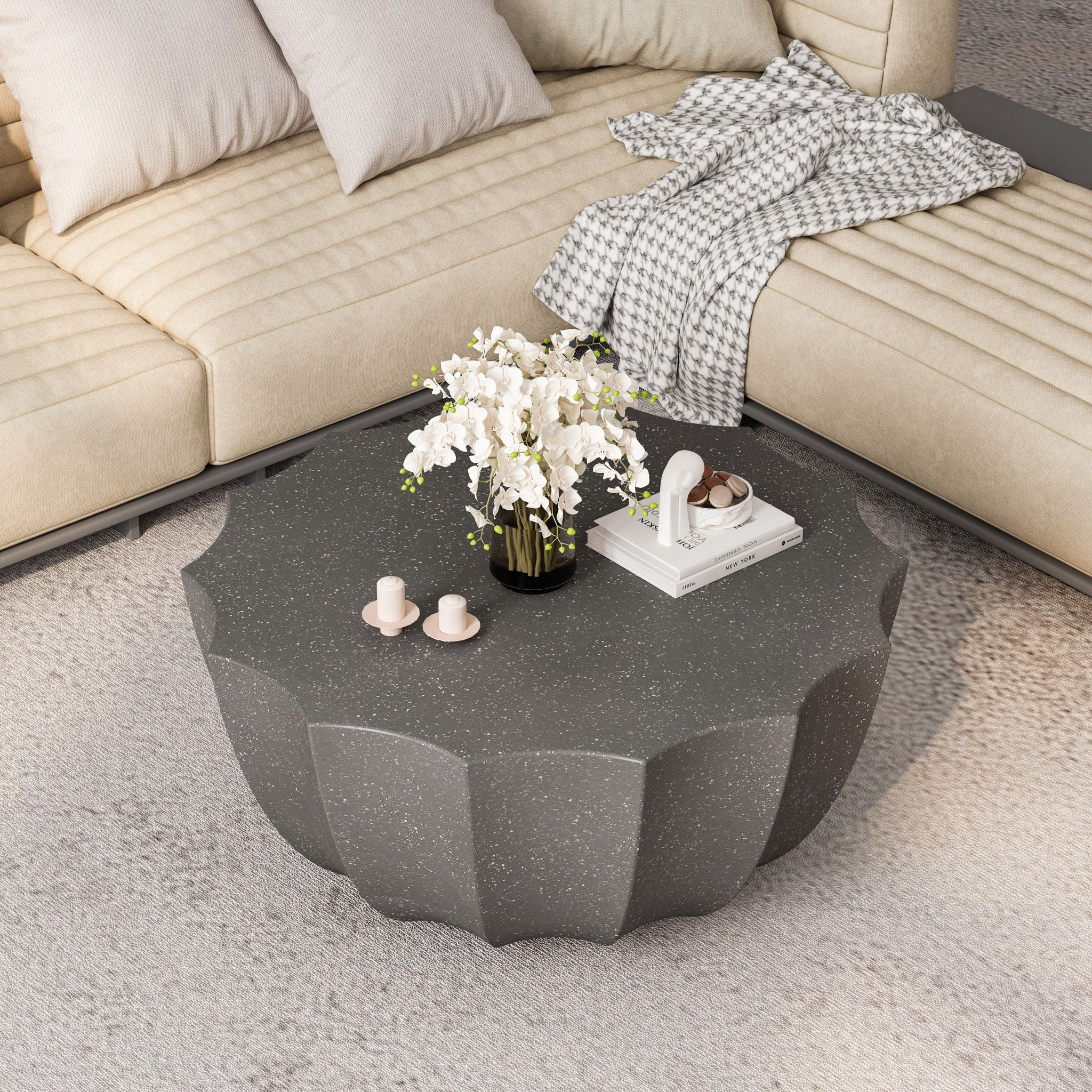 Modern Round Coffee Table For Indoor / Outdoor - Image 11