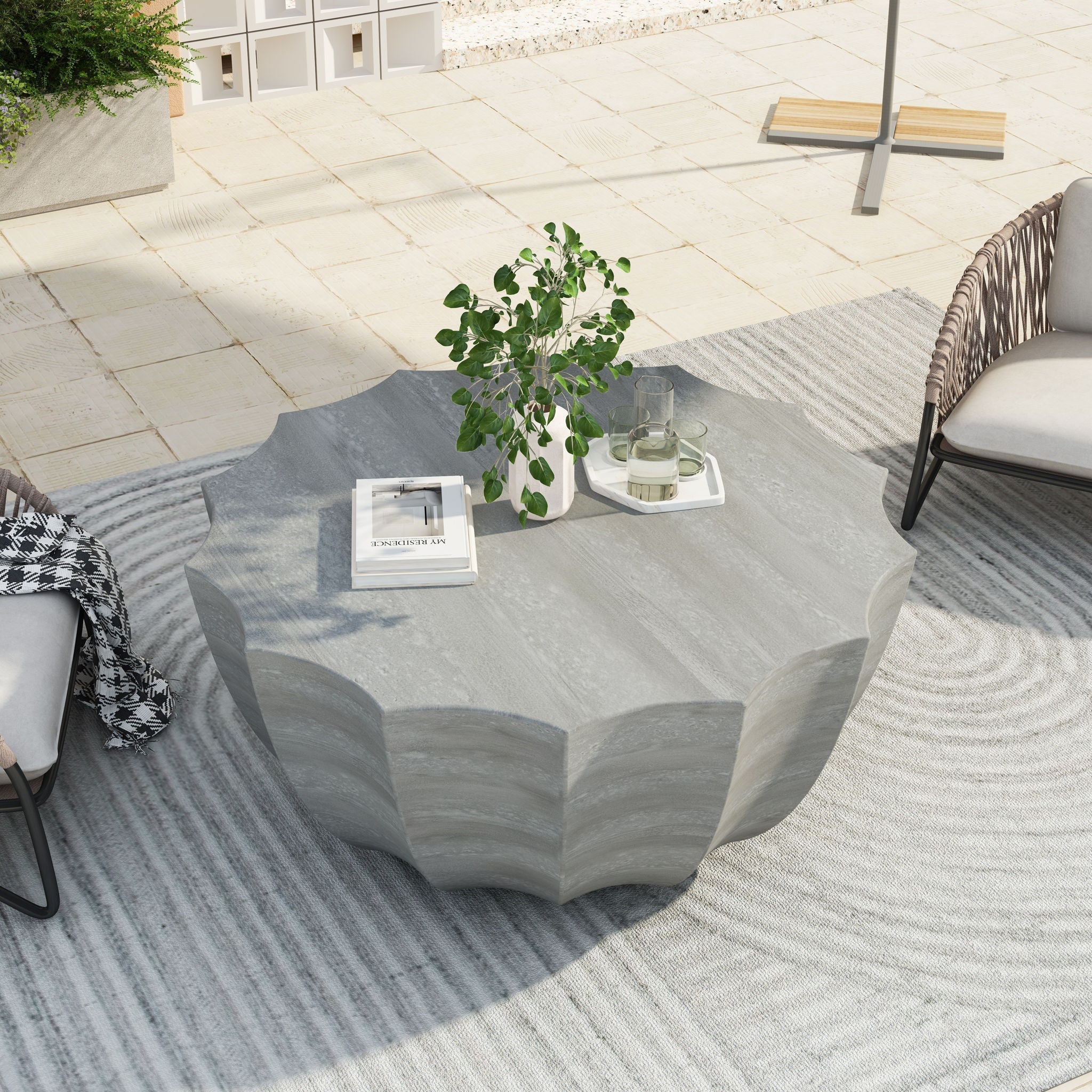 Modern Round Coffee Table For Indoor / Outdoor - Image 16