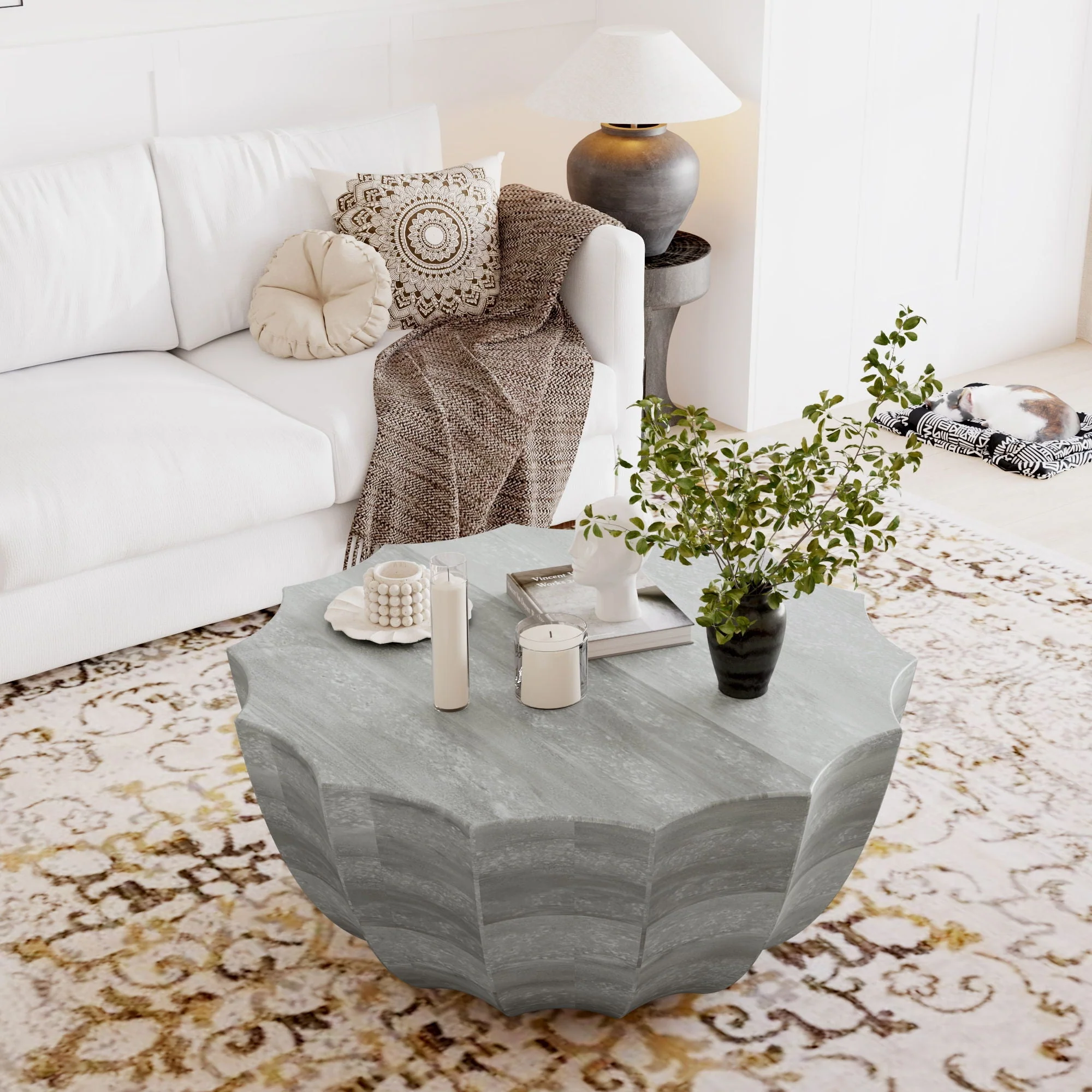 Modern Round Coffee Table For Indoor / Outdoor - Image 9