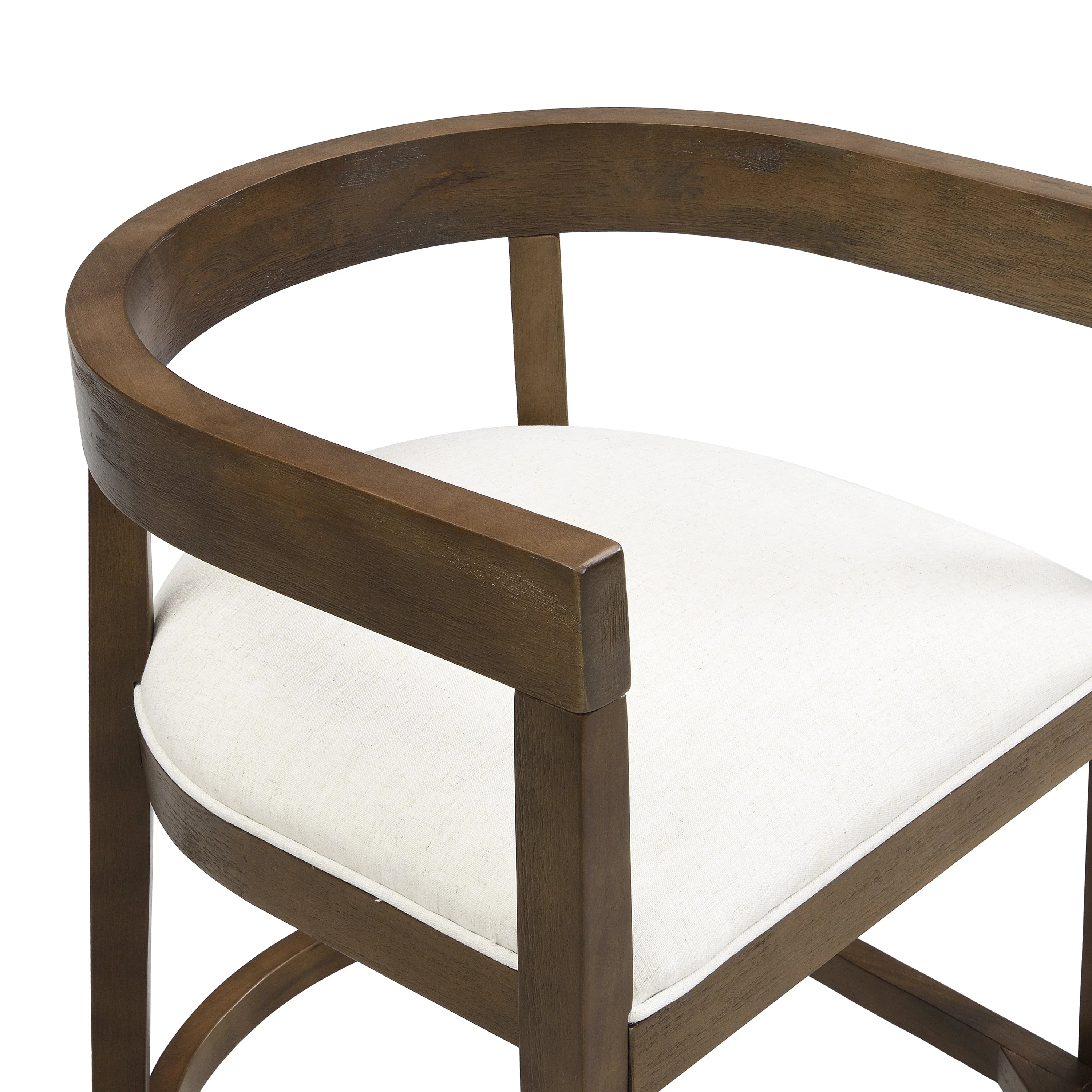 Modern Rubberwood Counter Stool Set with Upholstered Seats - Image 11