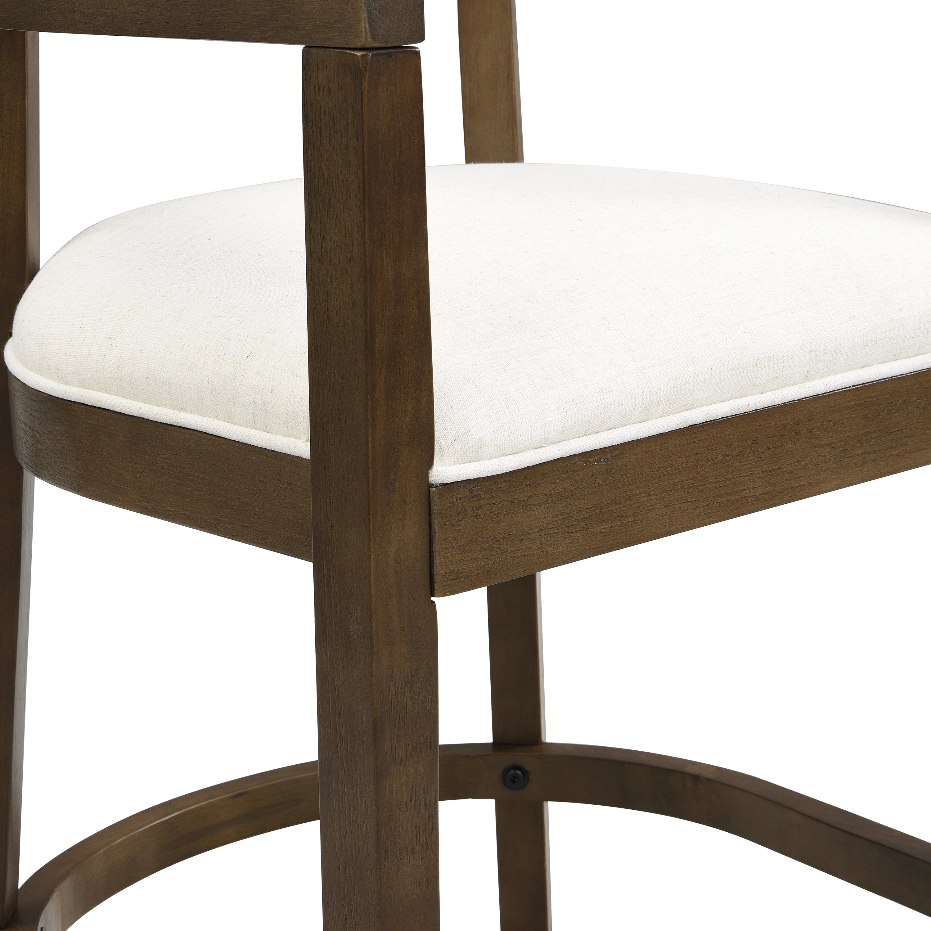 Modern Rubberwood Counter Stool Set with Upholstered Seats - Image 12