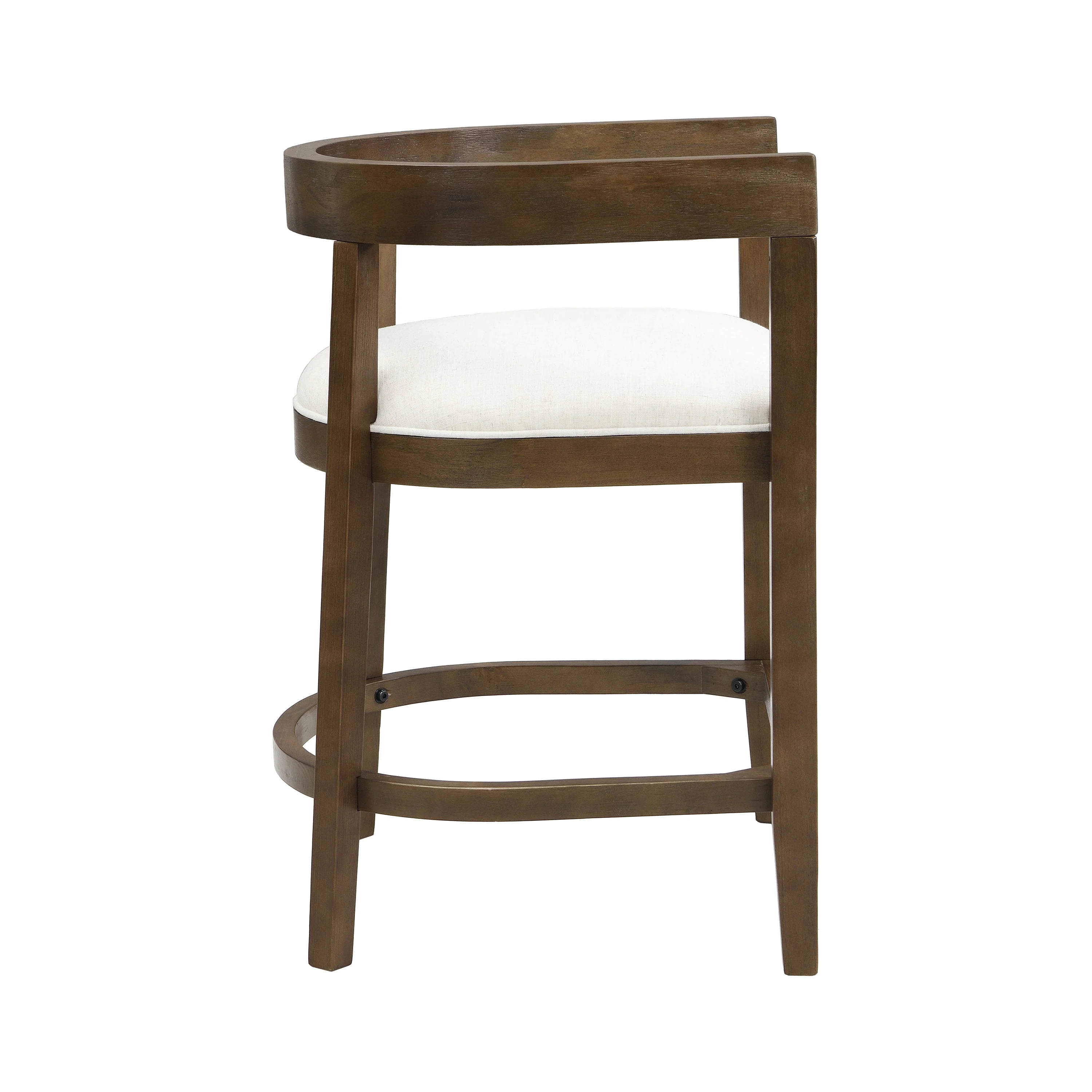 Modern Rubberwood Counter Stool Set with Upholstered Seats - Image 6
