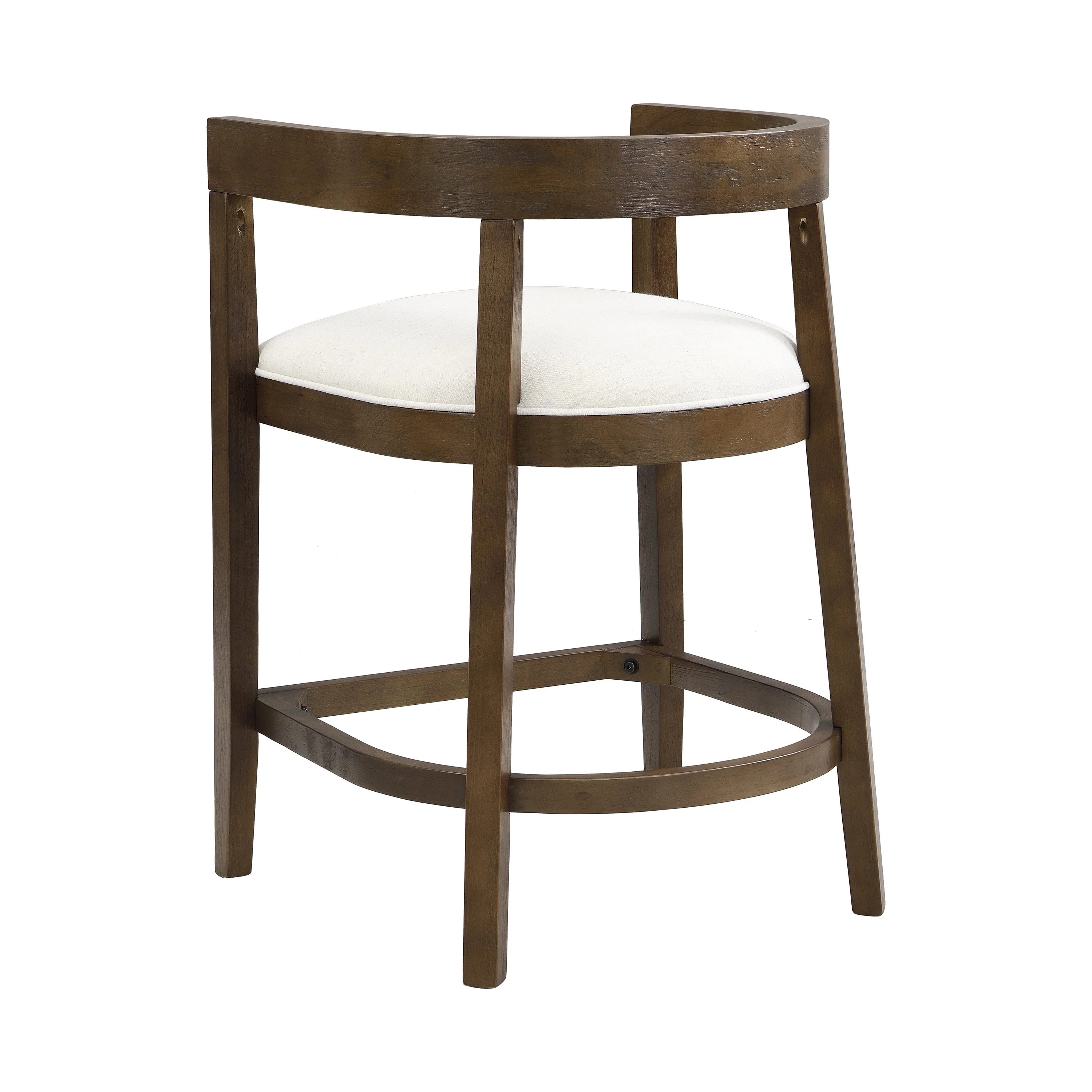 Modern Rubberwood Counter Stool Set with Upholstered Seats - Image 7