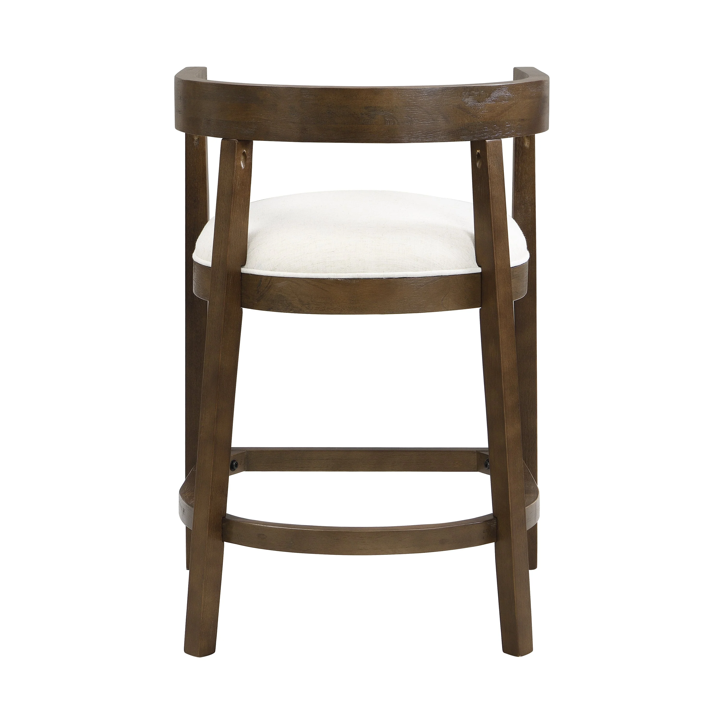 Modern Rubberwood Counter Stool Set with Upholstered Seats - Image 8