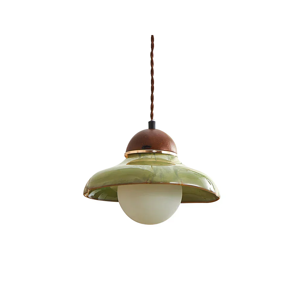 Modern Rustic Ceramic Dome Pendant Light - Image 8