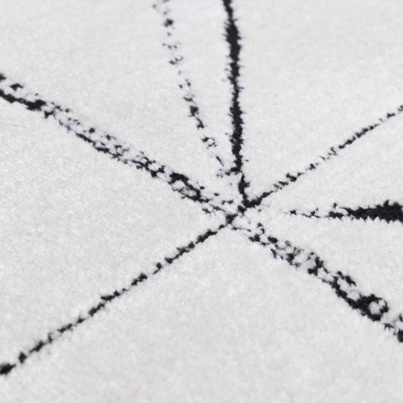 Modern Scandi High Pile Black/Ivory Architect V Area Rug - Image 12