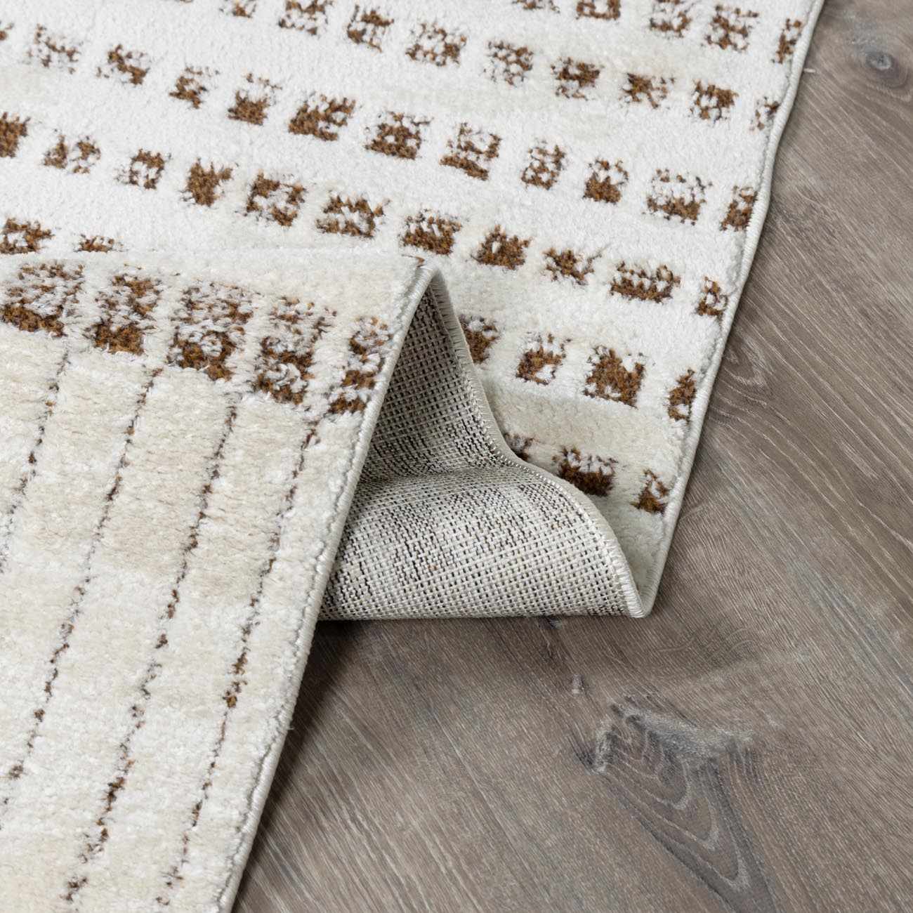 Modern Scandi High Pile Dark Brown/Ivory Architect IV Area Rug - Image 6