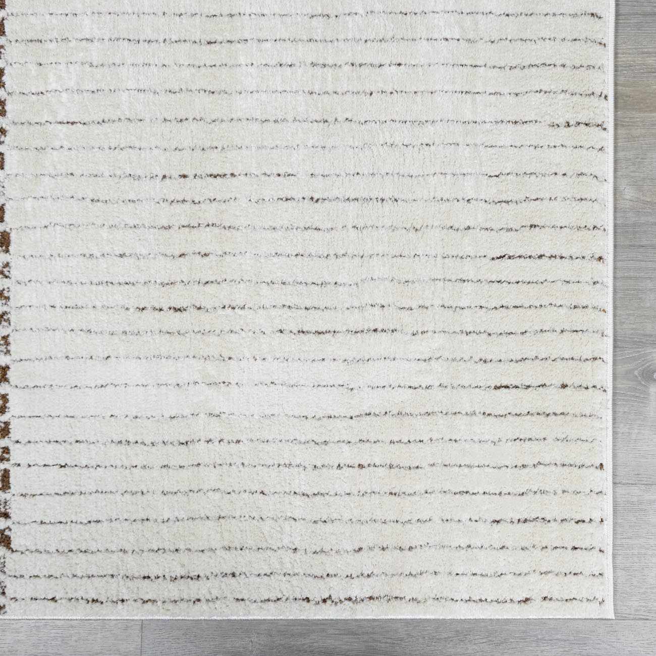 Modern Scandi High Pile Dark Brown/Ivory Architect IV Area Rug - Image 7