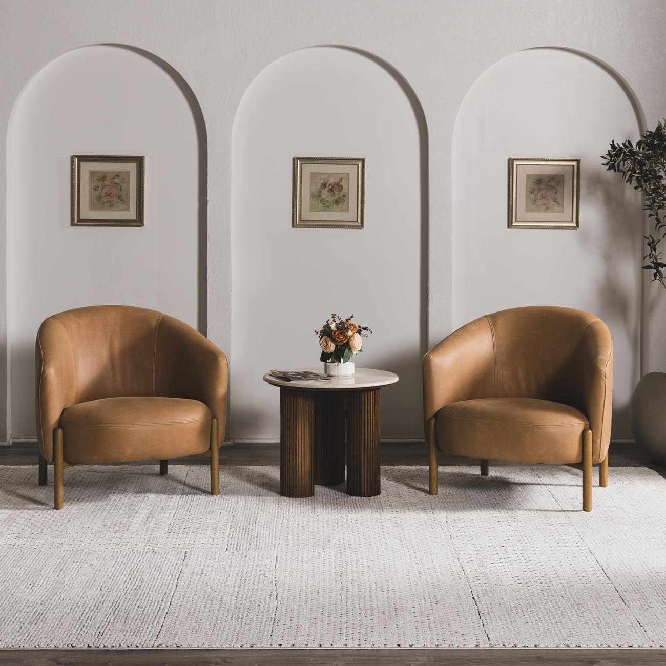 Modern Scandi High Pile Ivory Architect III Area Rug - Image 2