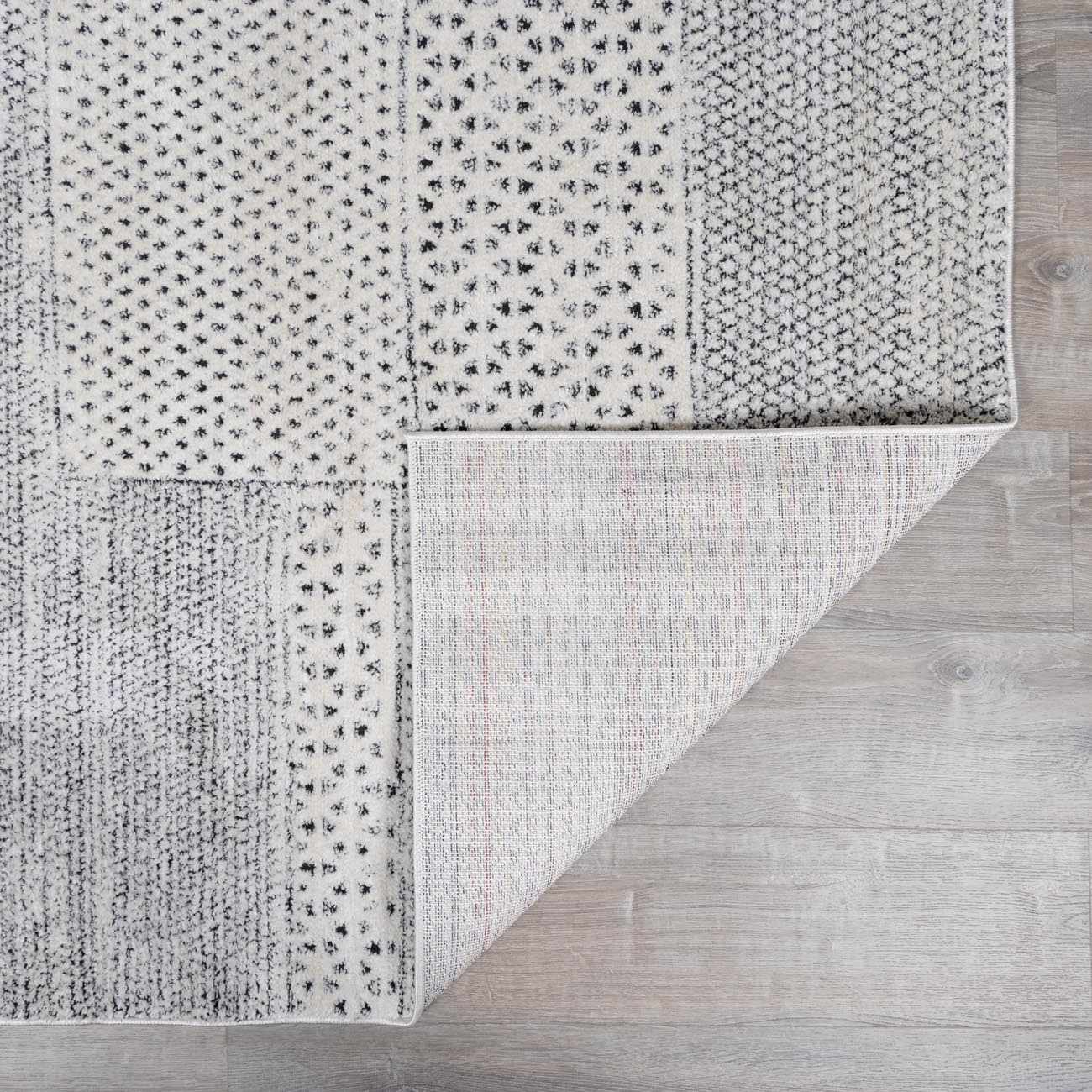 Modern Scandi High Pile Ivory Architect III Area Rug - Image 5