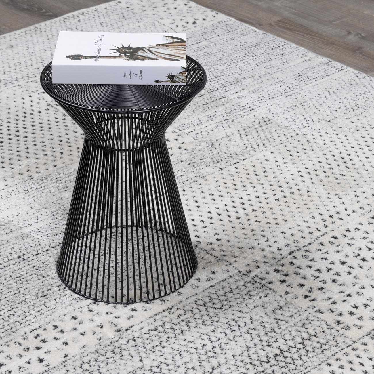 Modern Scandi High Pile Ivory Architect III Area Rug - Image 8