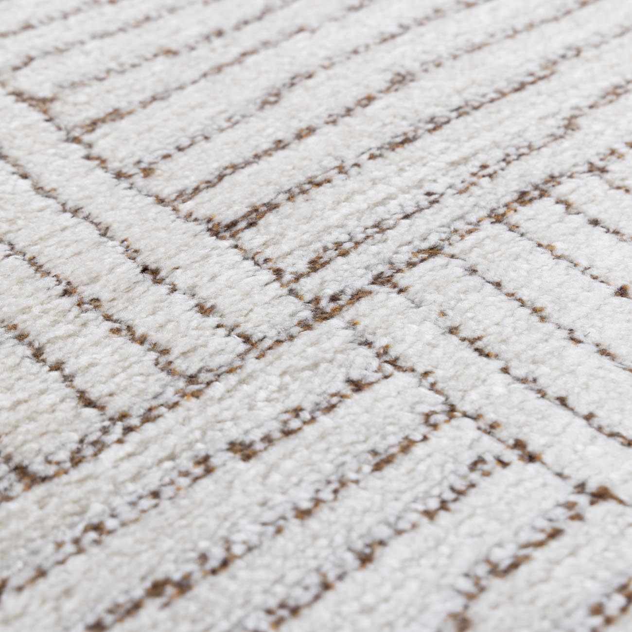 Modern Scandi High Pile Ivory/Dark Brown Architect II Area Rug - Image 13