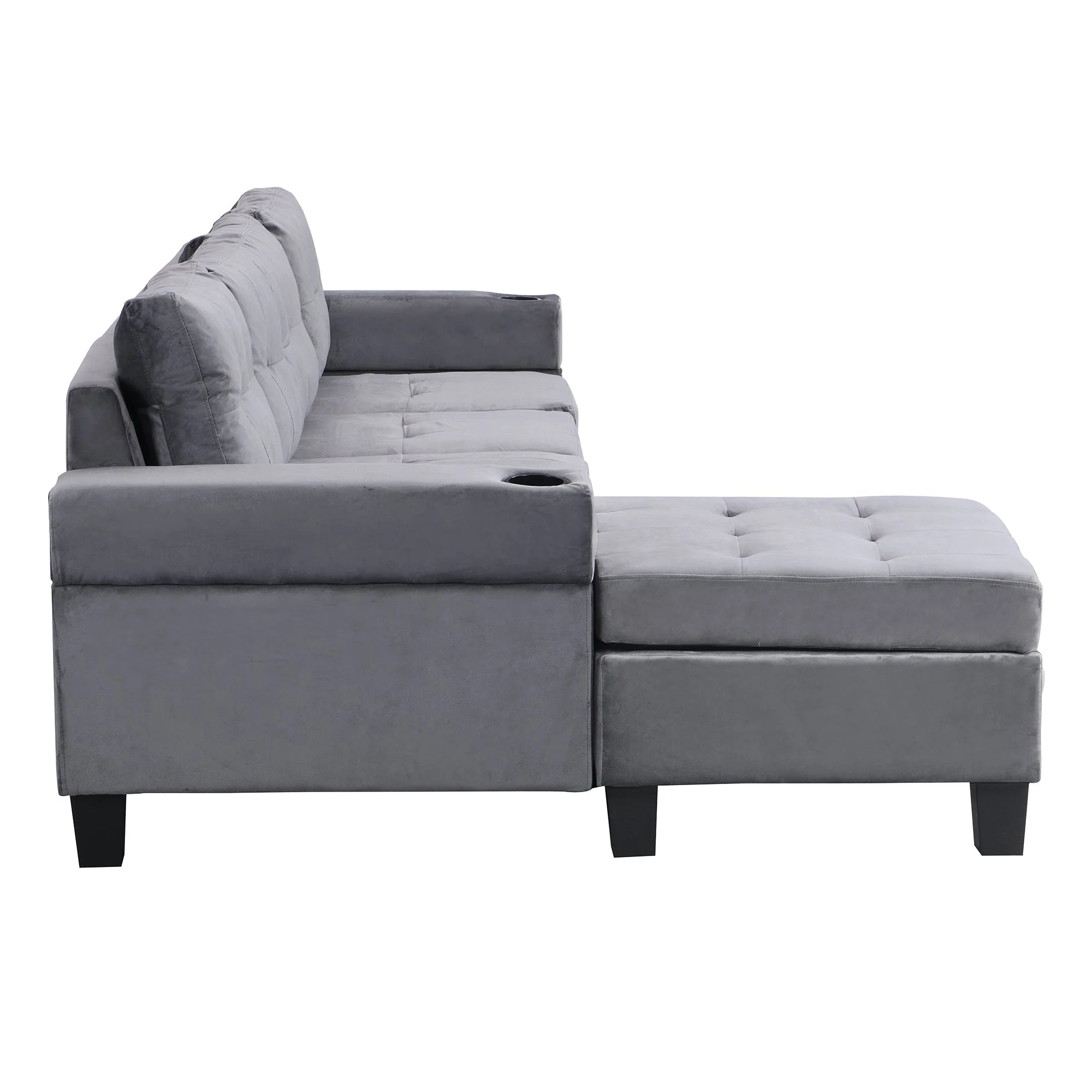 Modern Sectional Sofa Set with L Shape Chaise Lounge - Image 11
