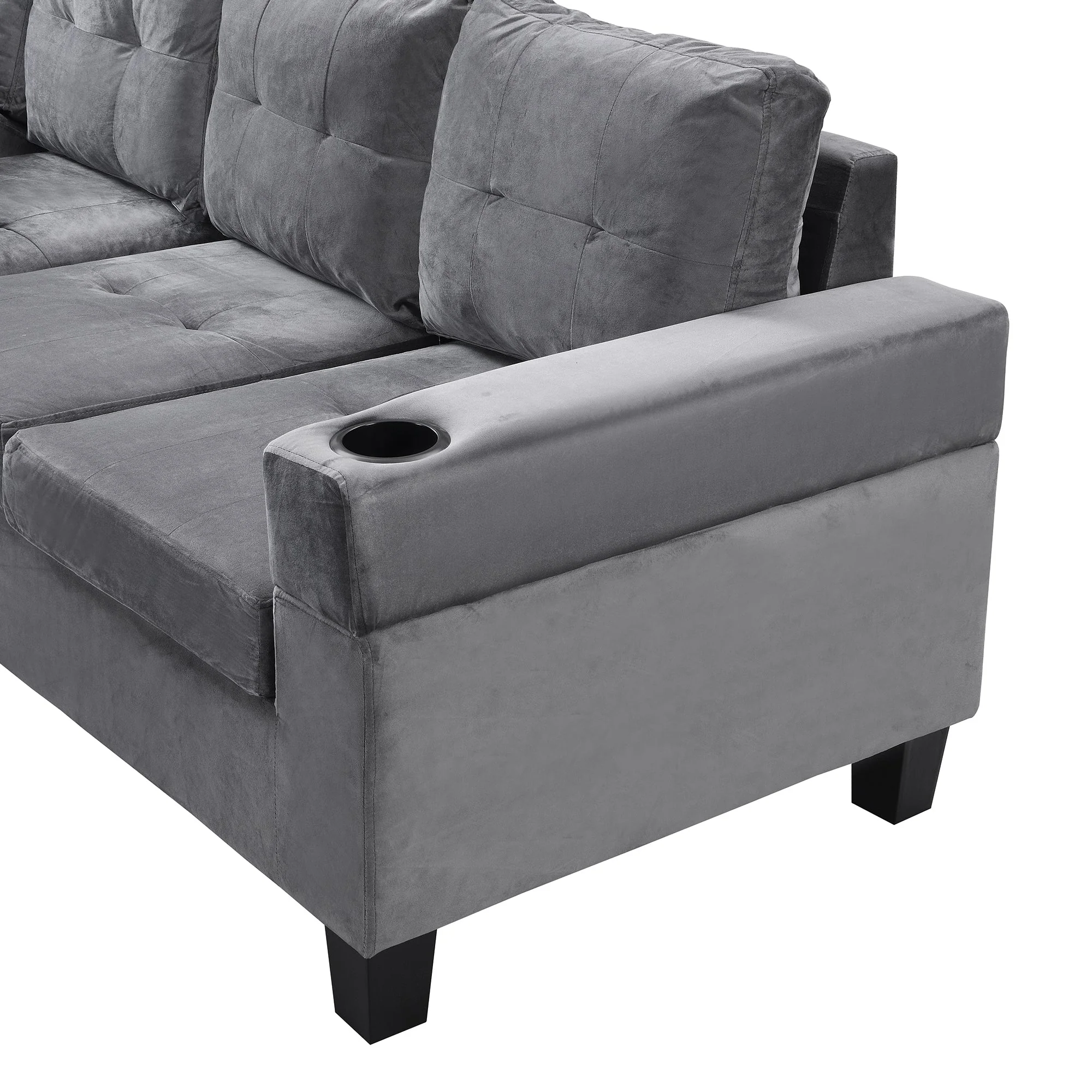 Modern Sectional Sofa Set with L Shape Chaise Lounge - Image 13