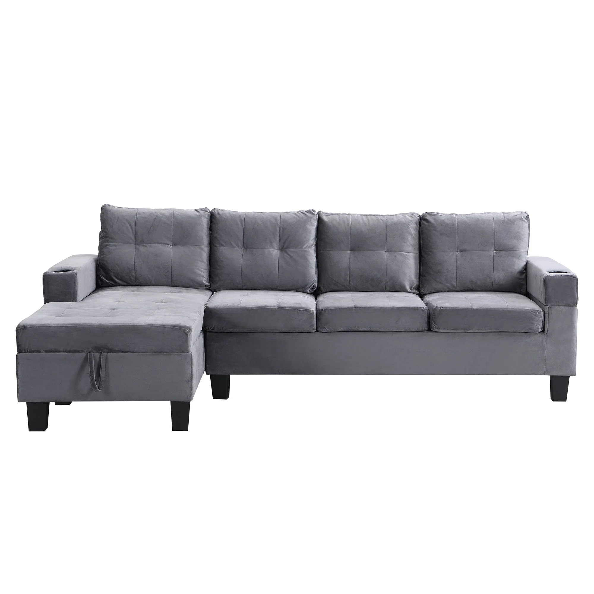 Modern Sectional Sofa Set with L Shape Chaise Lounge - Image 6