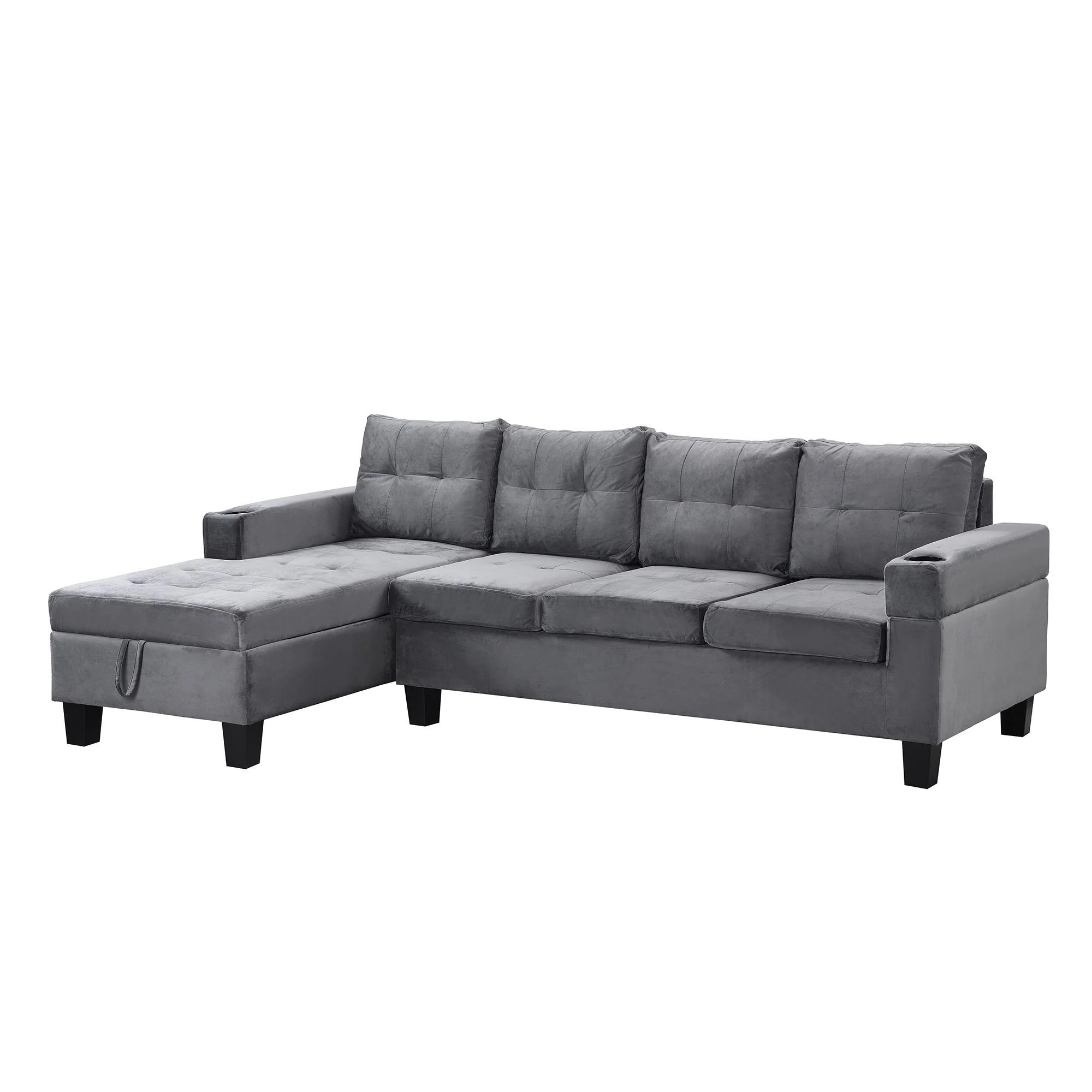 Modern Sectional Sofa Set with L Shape Chaise Lounge - Image 9
