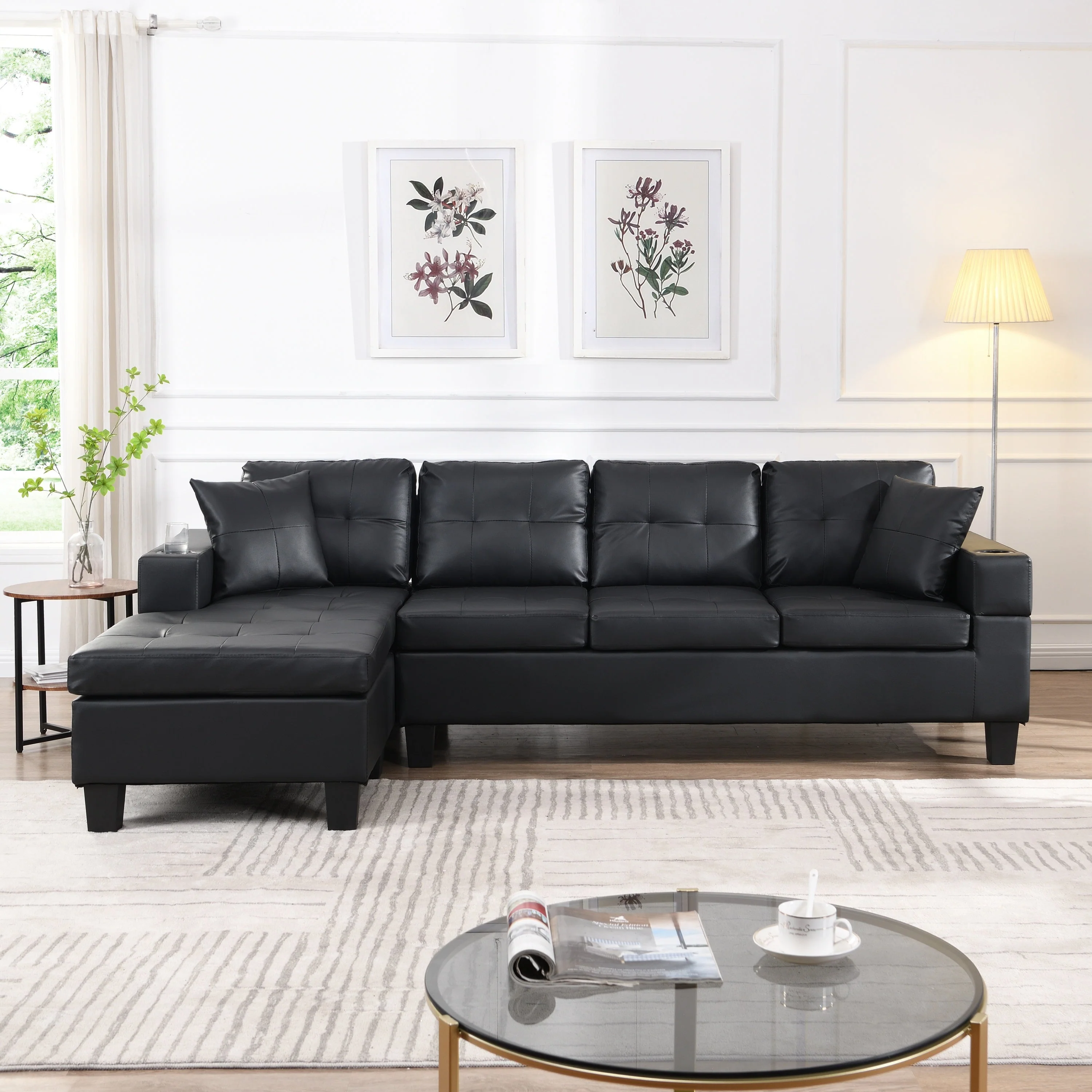Modern Sectional Sofa Set with L Shape Chaise Lounge - Image 4