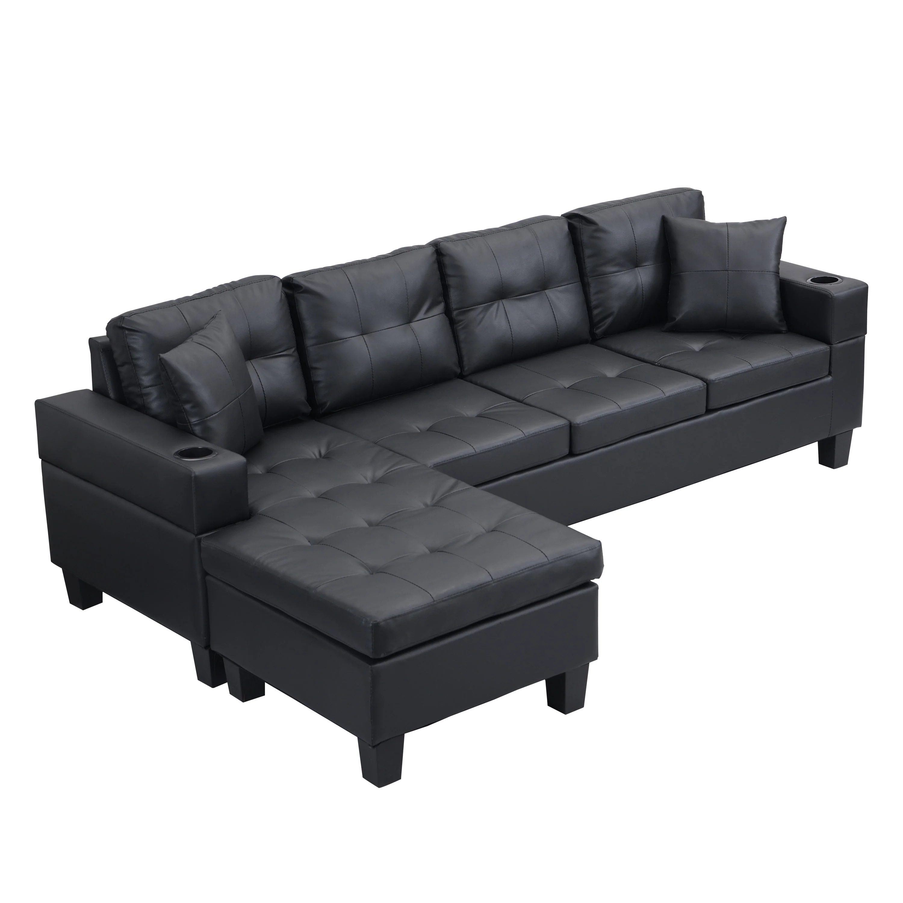 Modern Sectional Sofa Set with L Shape Chaise Lounge - Image 8