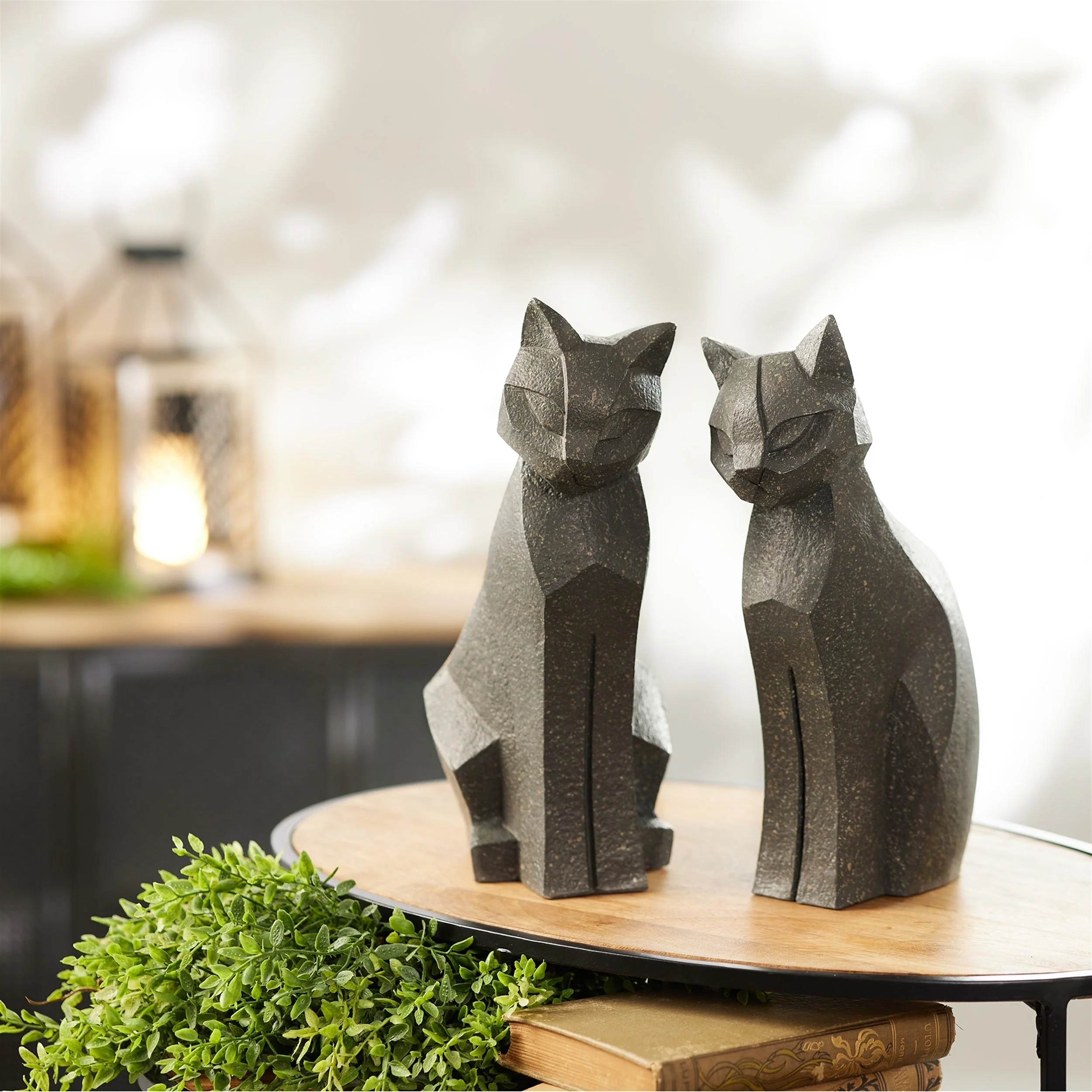 Modern Sitting Cat Statue (Set of 4) - Image 2