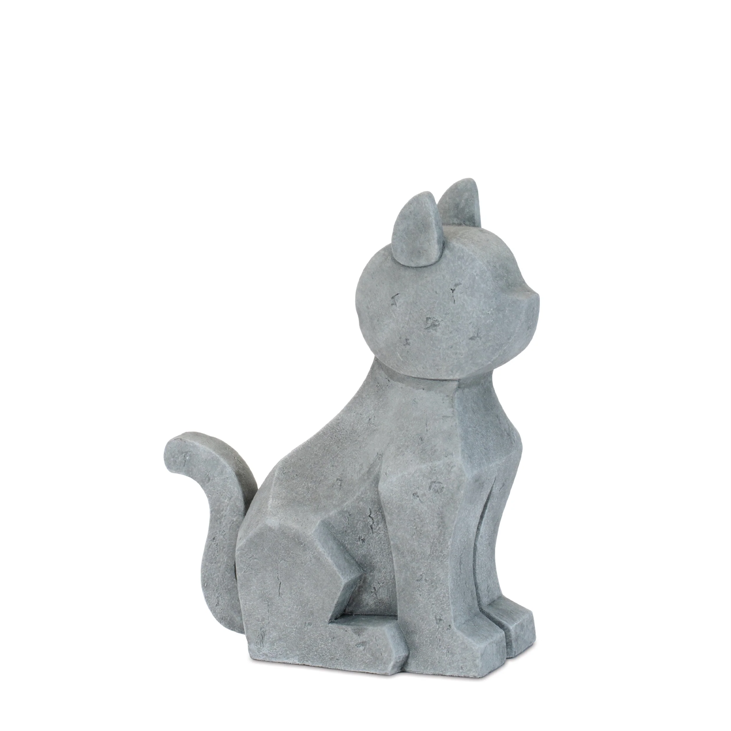 Modern Sitting Dog and Cat Statue (Set of 2) - Image 2