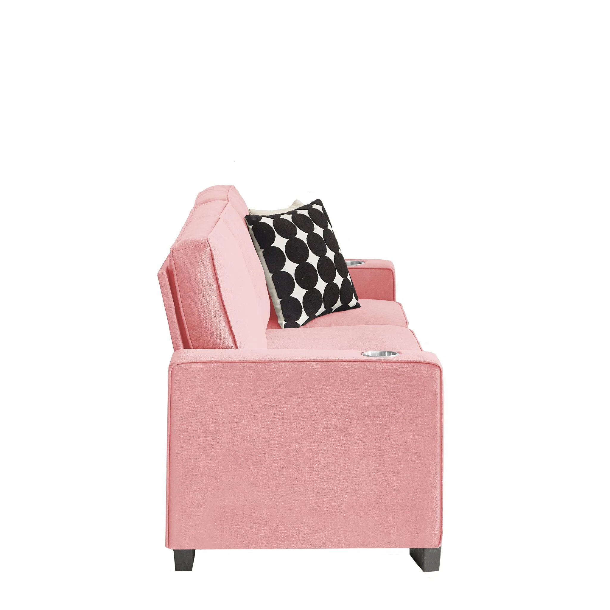 Modern Snowfleece Fabric 3 Seater Sofa With Cup Holder - Image 9