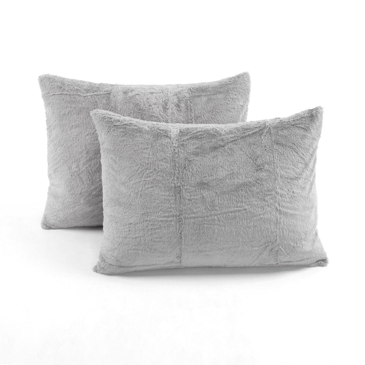 Modern Solid Ultra Soft Faux Fur Comforter Bed In A Bag - Image 17