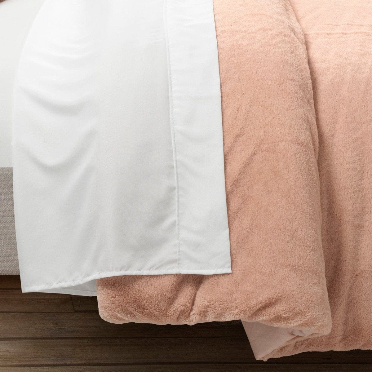 Modern Solid Ultra Soft Faux Fur Comforter Bed In A Bag - Image 8