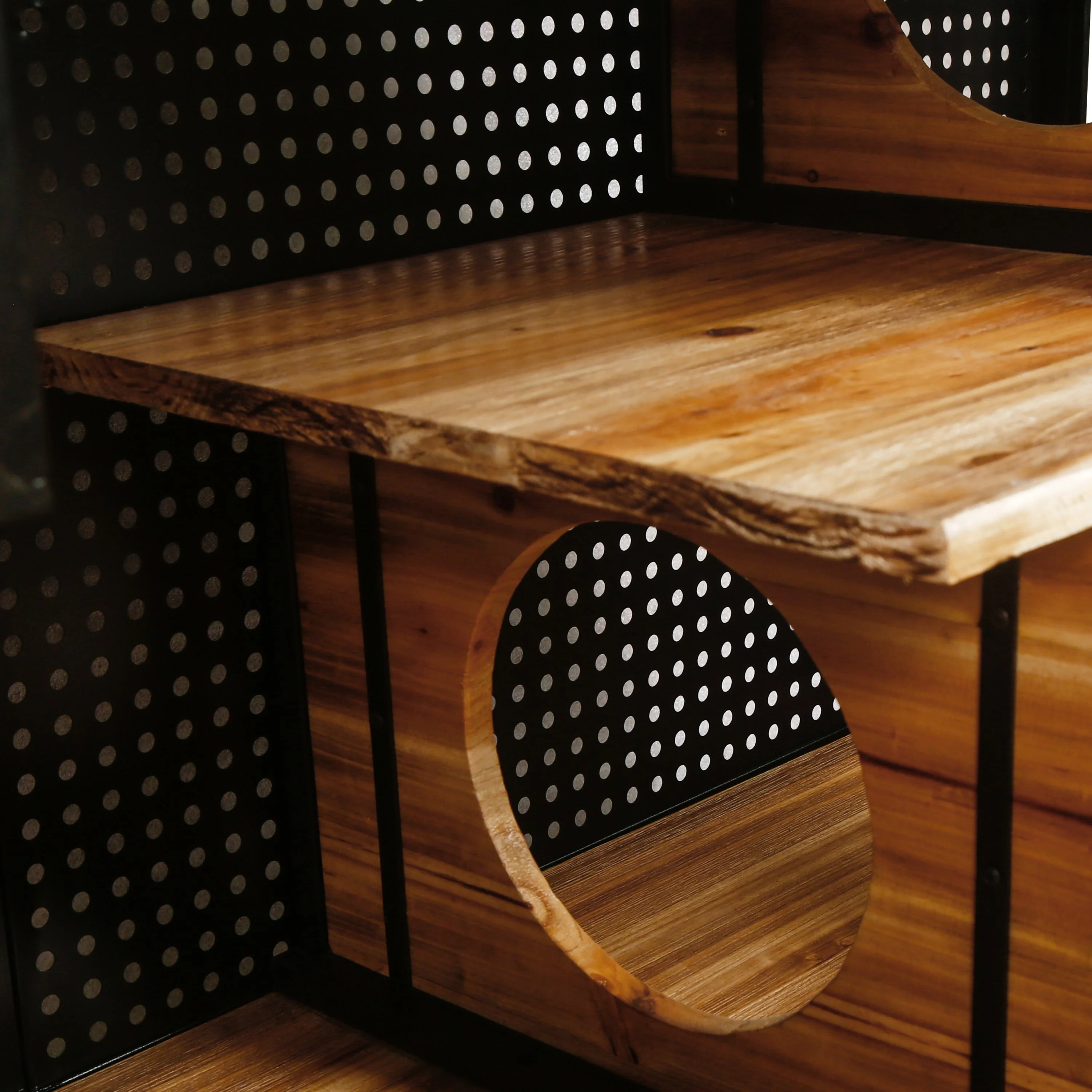 Modern Spacious Cat House Black + Brown - Image 11
