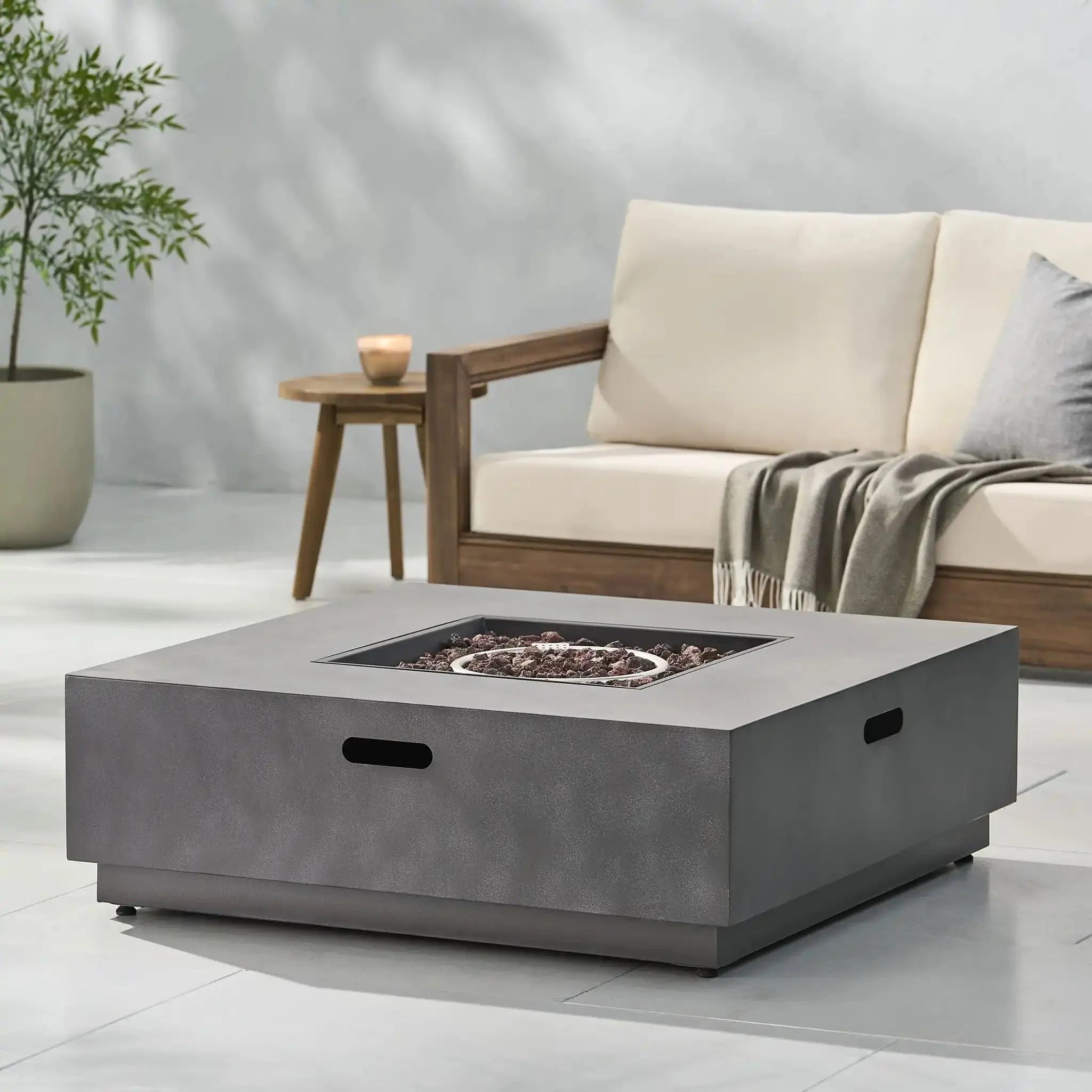 Modern Square Fire Pit with 50,000 BTU - Image 7