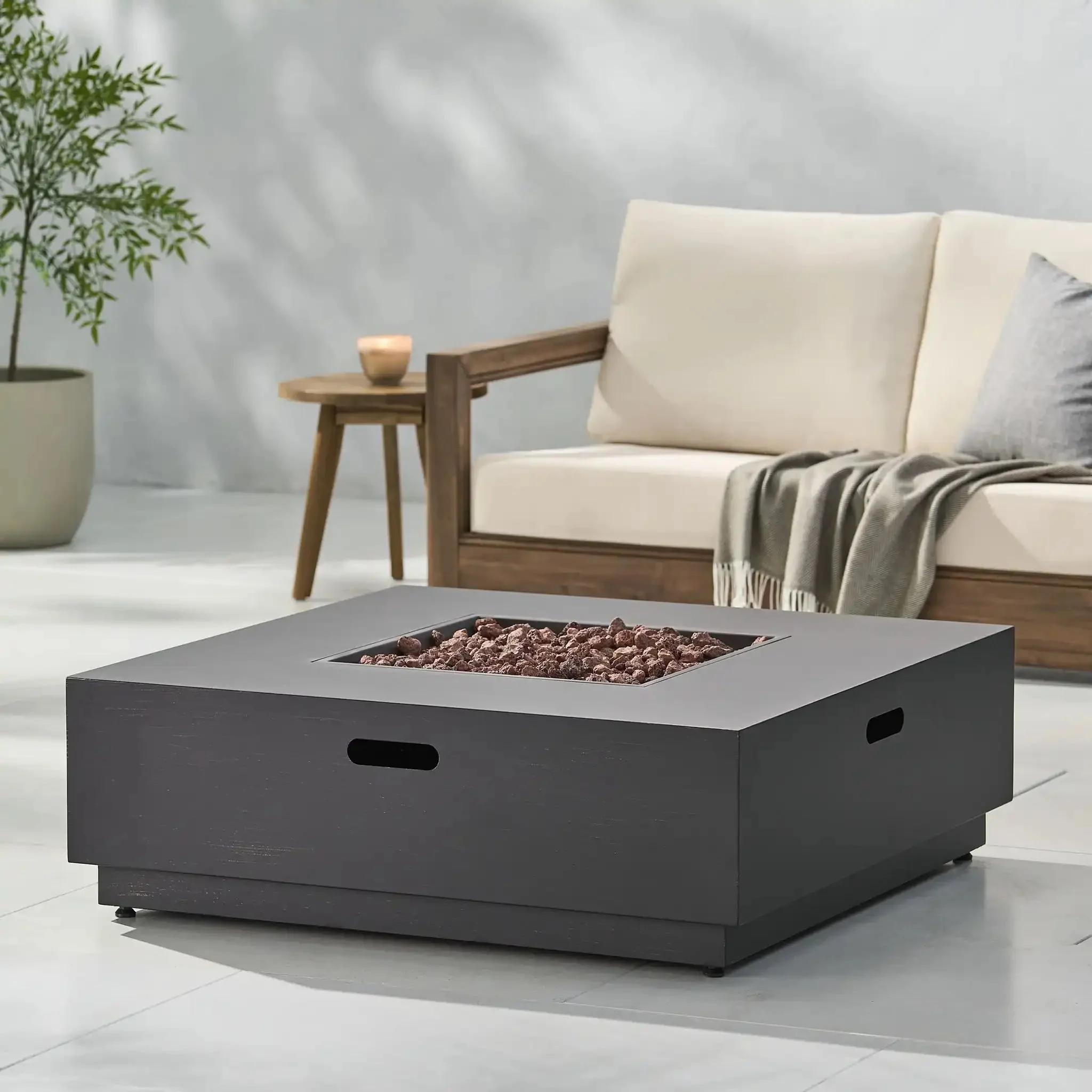 Modern Square Fire Pit with 50,000 BTU - Image 8