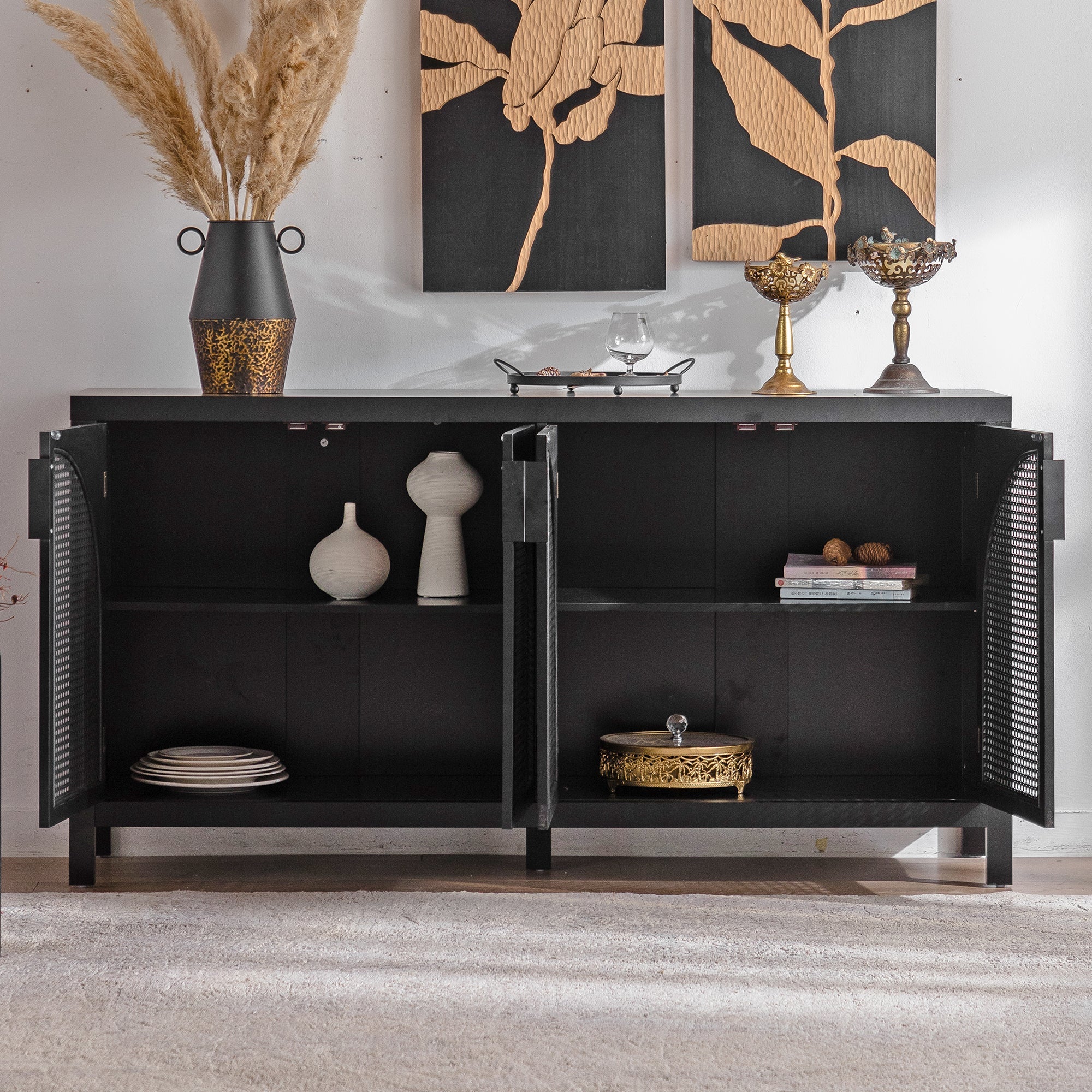 Modern Storage Sideboard Buffet Cabinet - Image 4