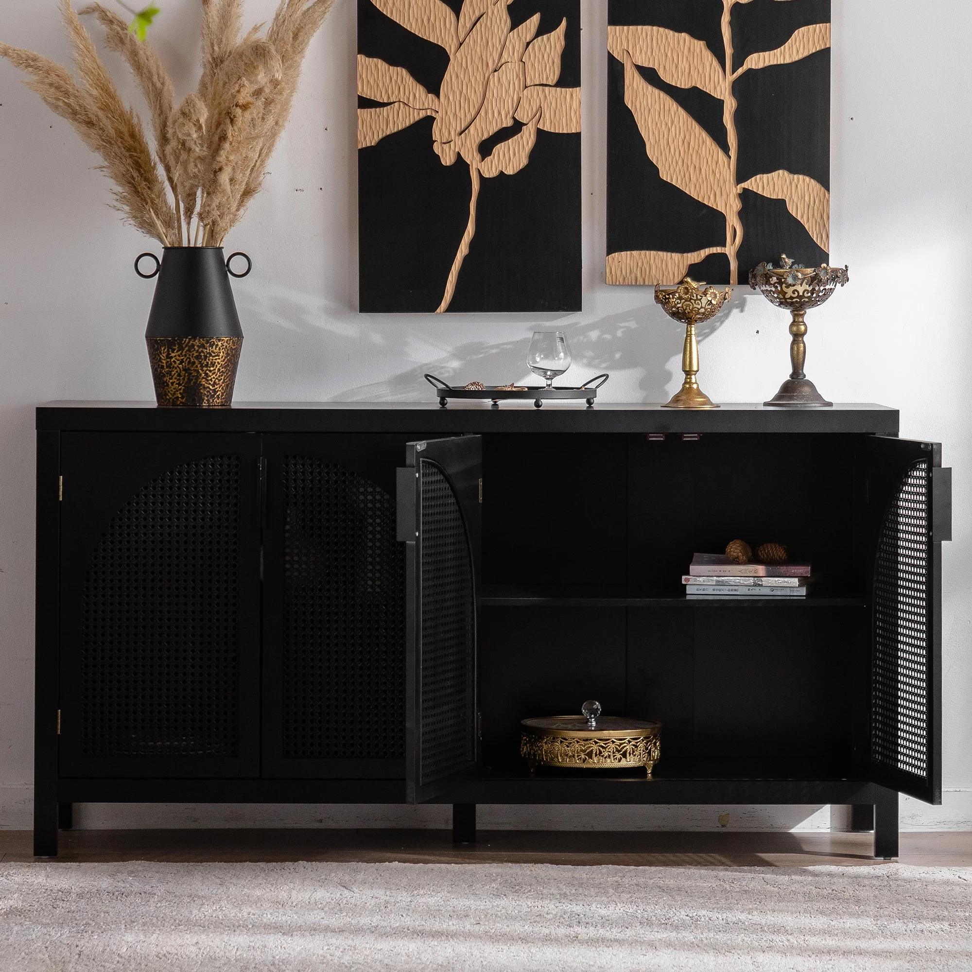 Modern Storage Sideboard Buffet Cabinet - Image 5