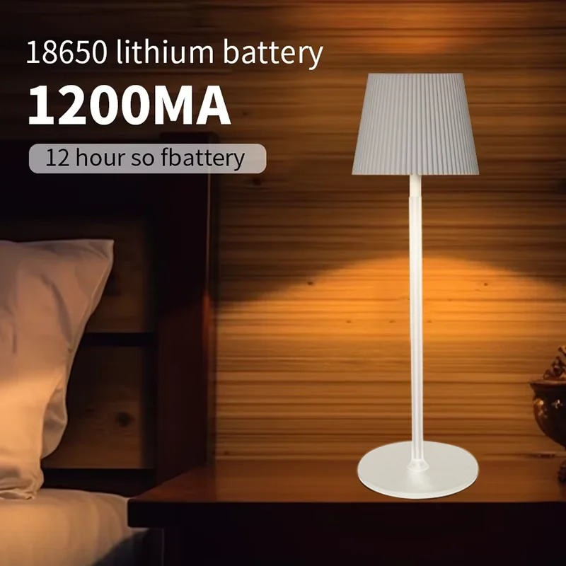 Modern Stripe LED Table Lamp USB Wireless Charging Touch Dimmable Bedside Light - Image 6