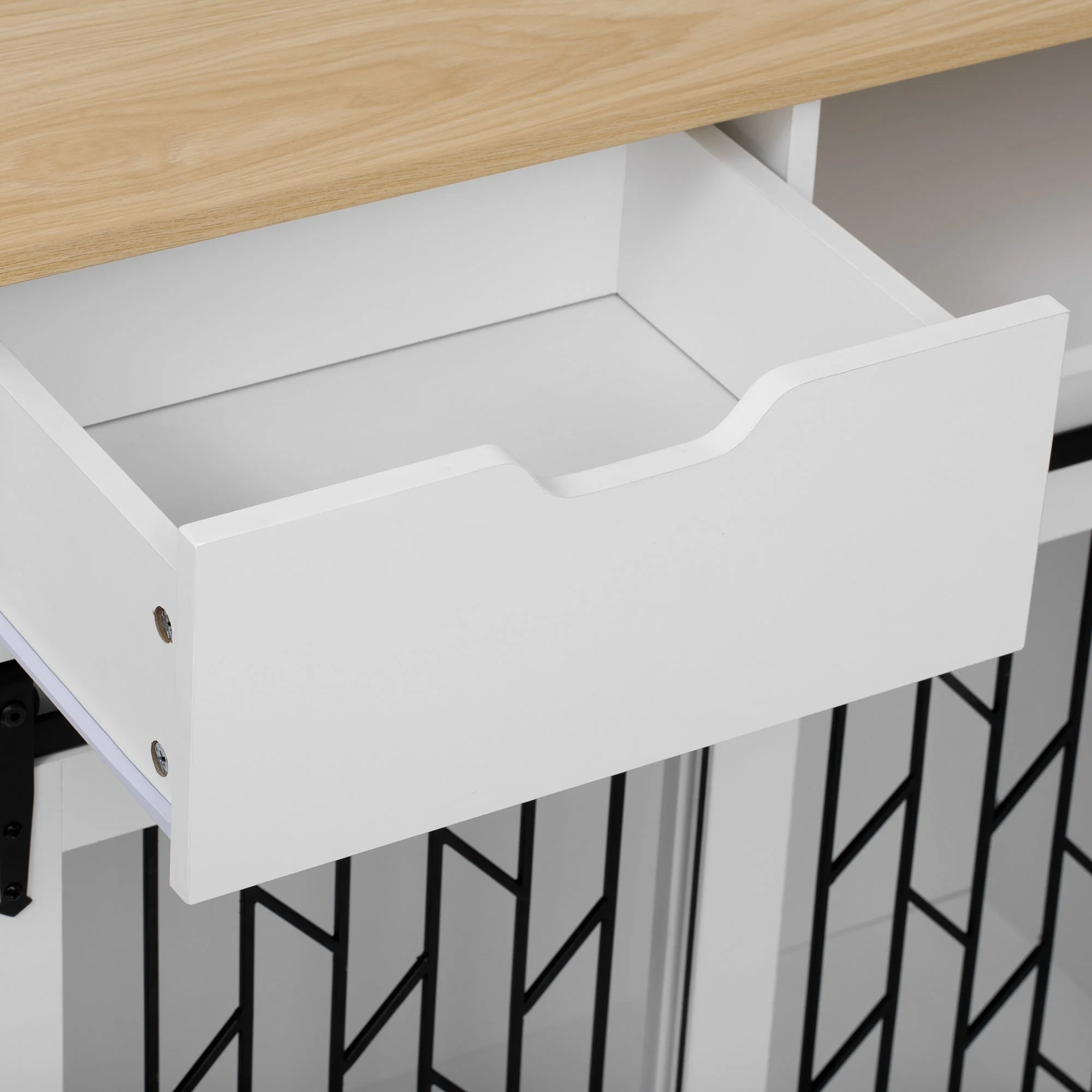 Modern Style 2-in-1 Pet Friendly Dog Crate Kitchen Island End Table - Image 10