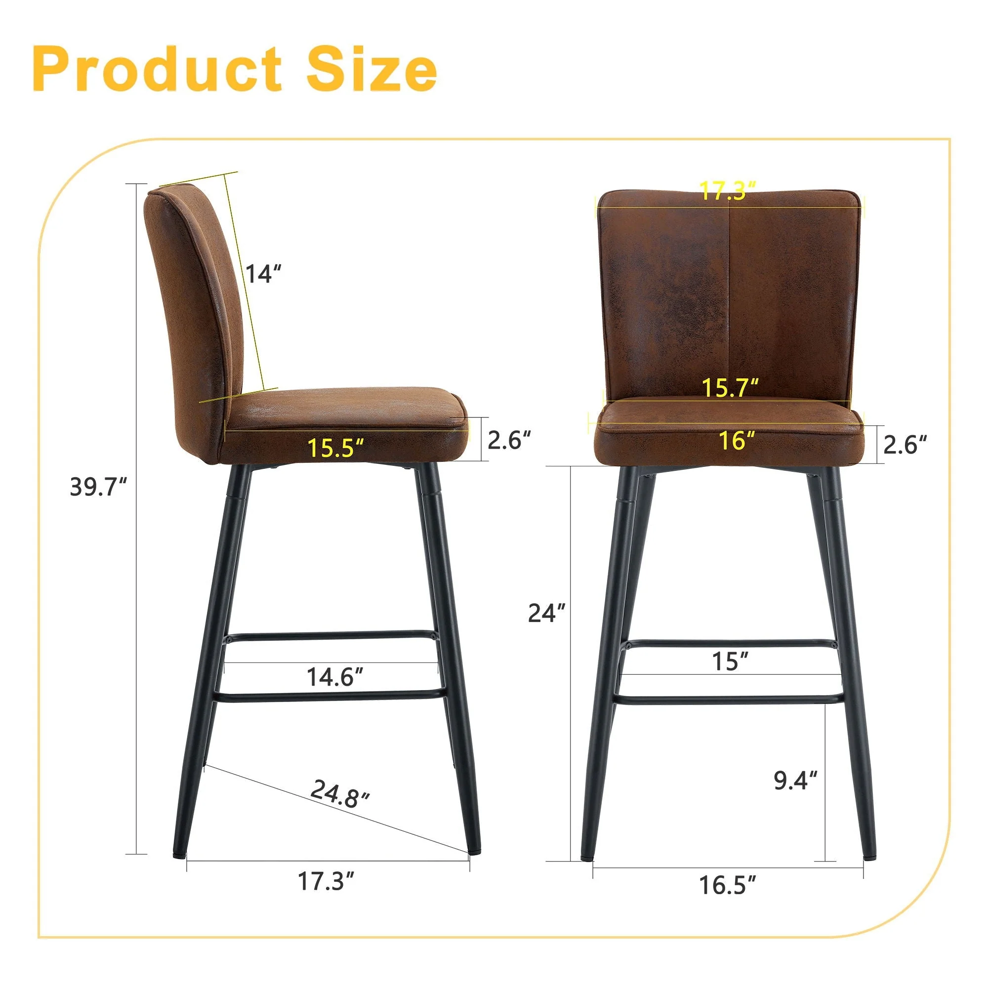 Modern Style Chair With Sleek Backrest Design (Set of 2) - Image 3
