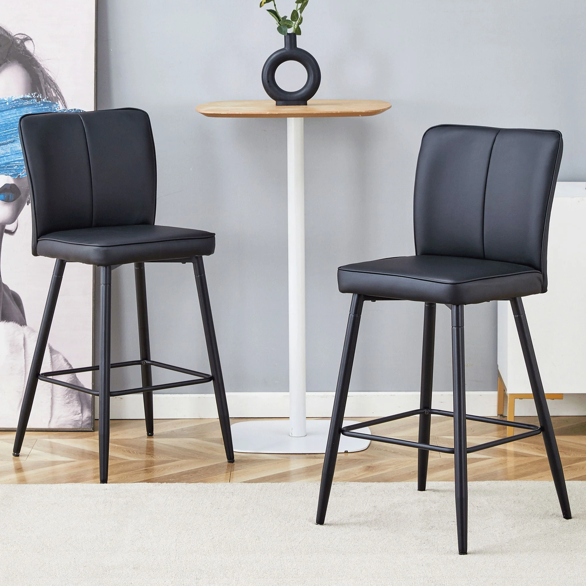 Modern Style Chair With Sleek Backrest Design (Set of 2) - Image 4