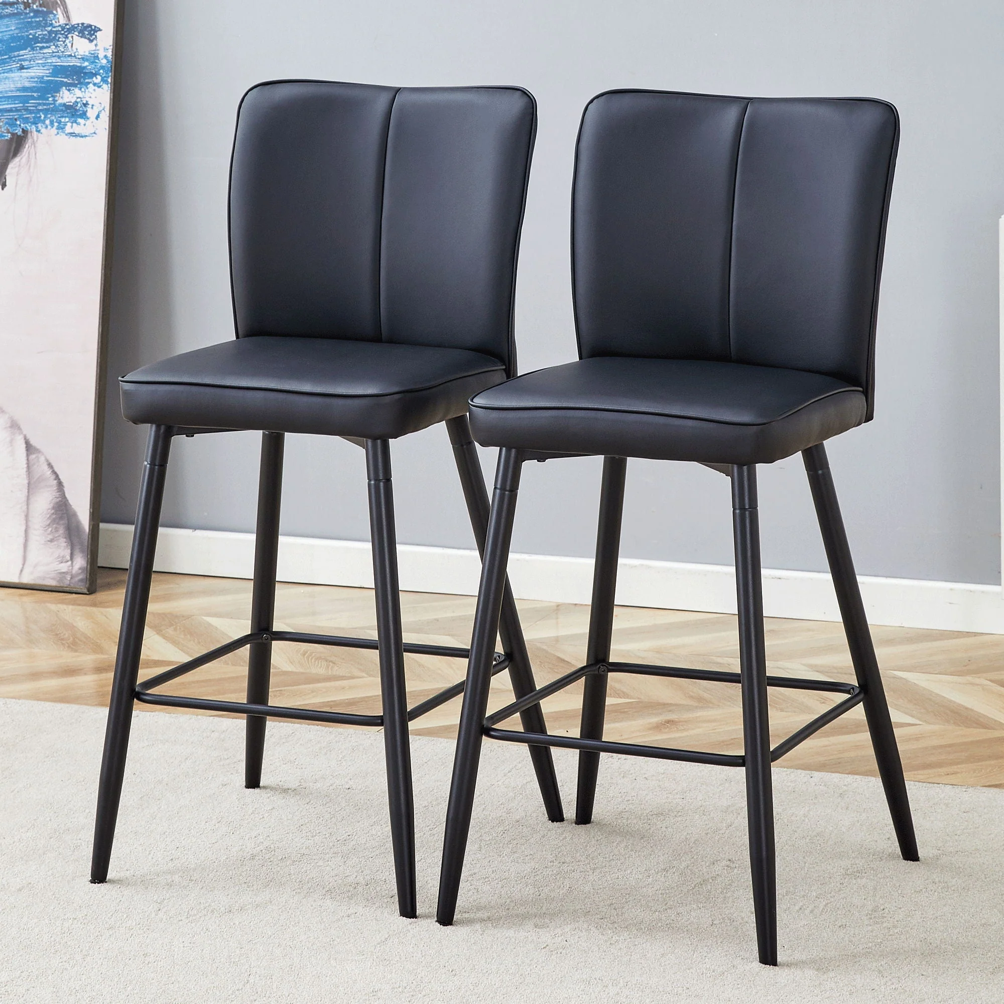 Modern Style Chair With Sleek Backrest Design (Set of 2) - Image 5