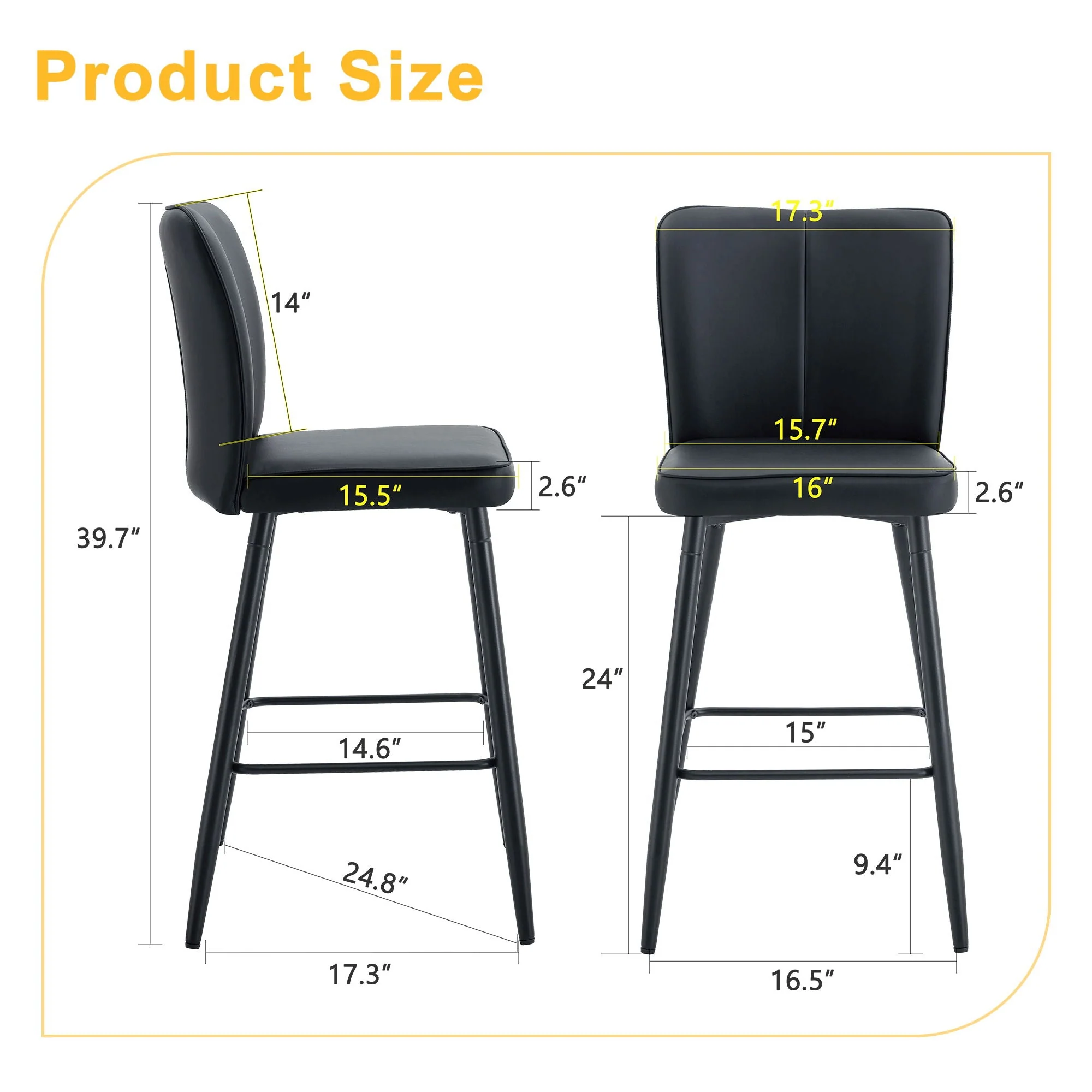 Modern Style Chair With Sleek Backrest Design (Set of 2) - Image 8