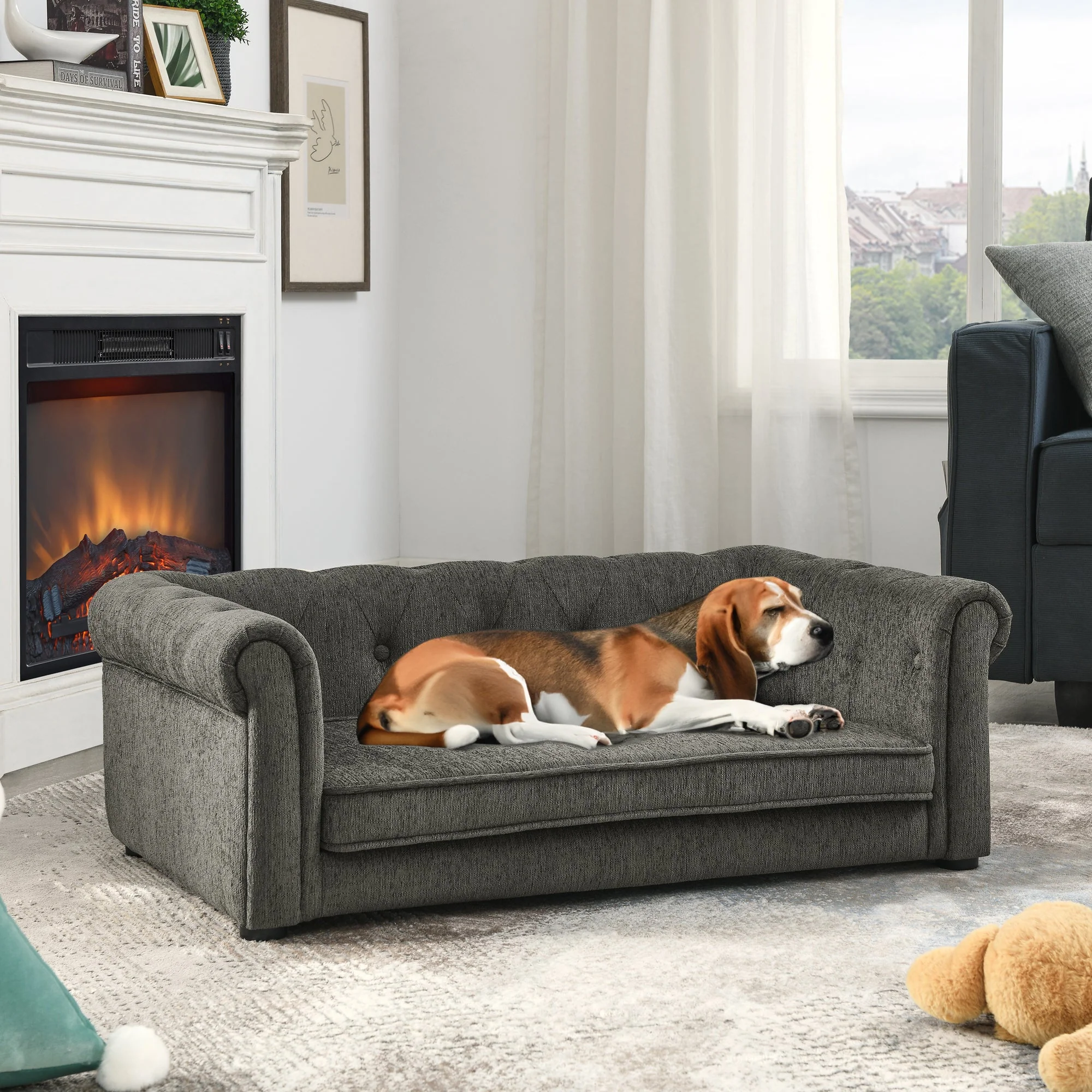 Modern Style Elegant Rectangle Pet Bed for Small and Medium Dogs - Image 4
