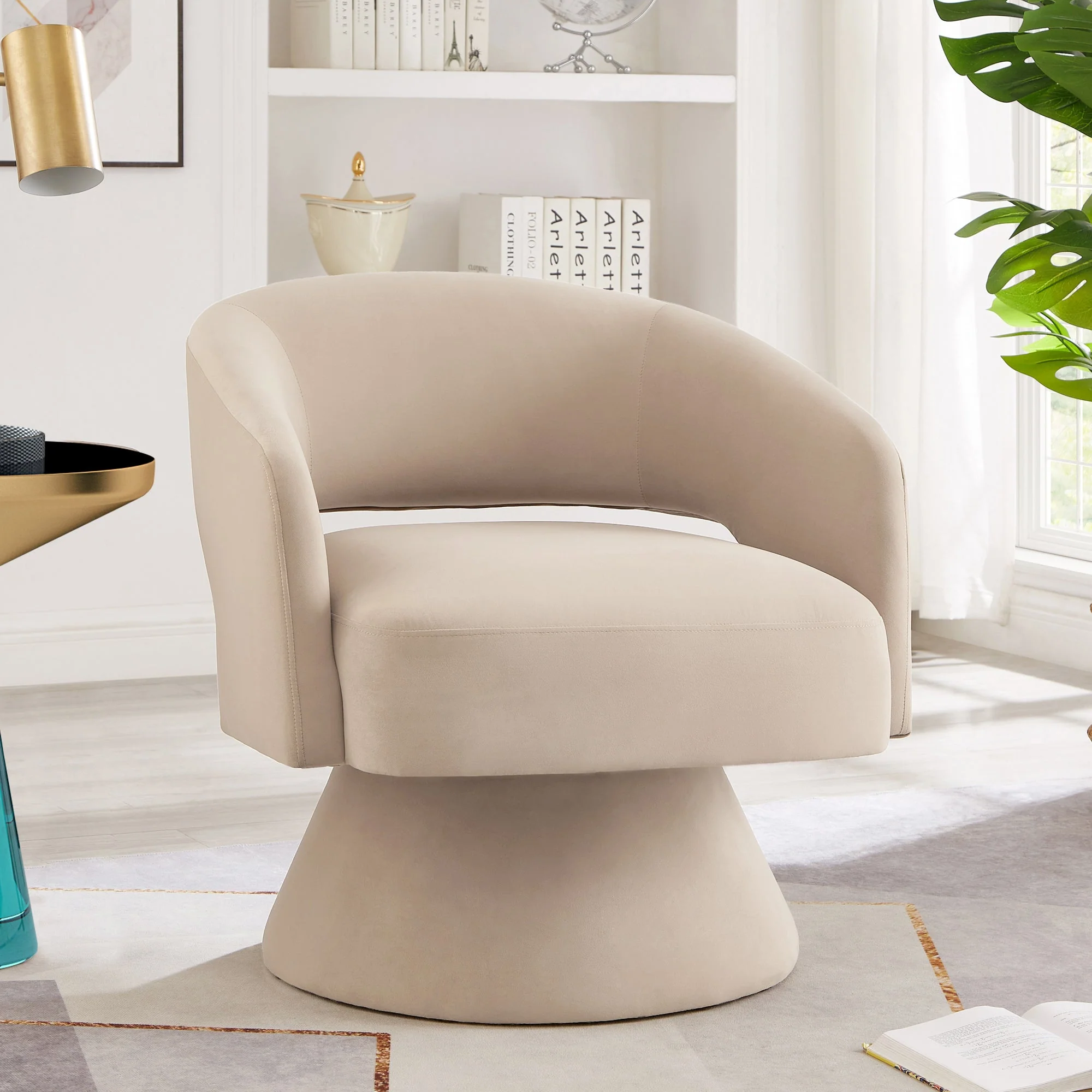 Modern Swivel Barrel Chair - Image 2