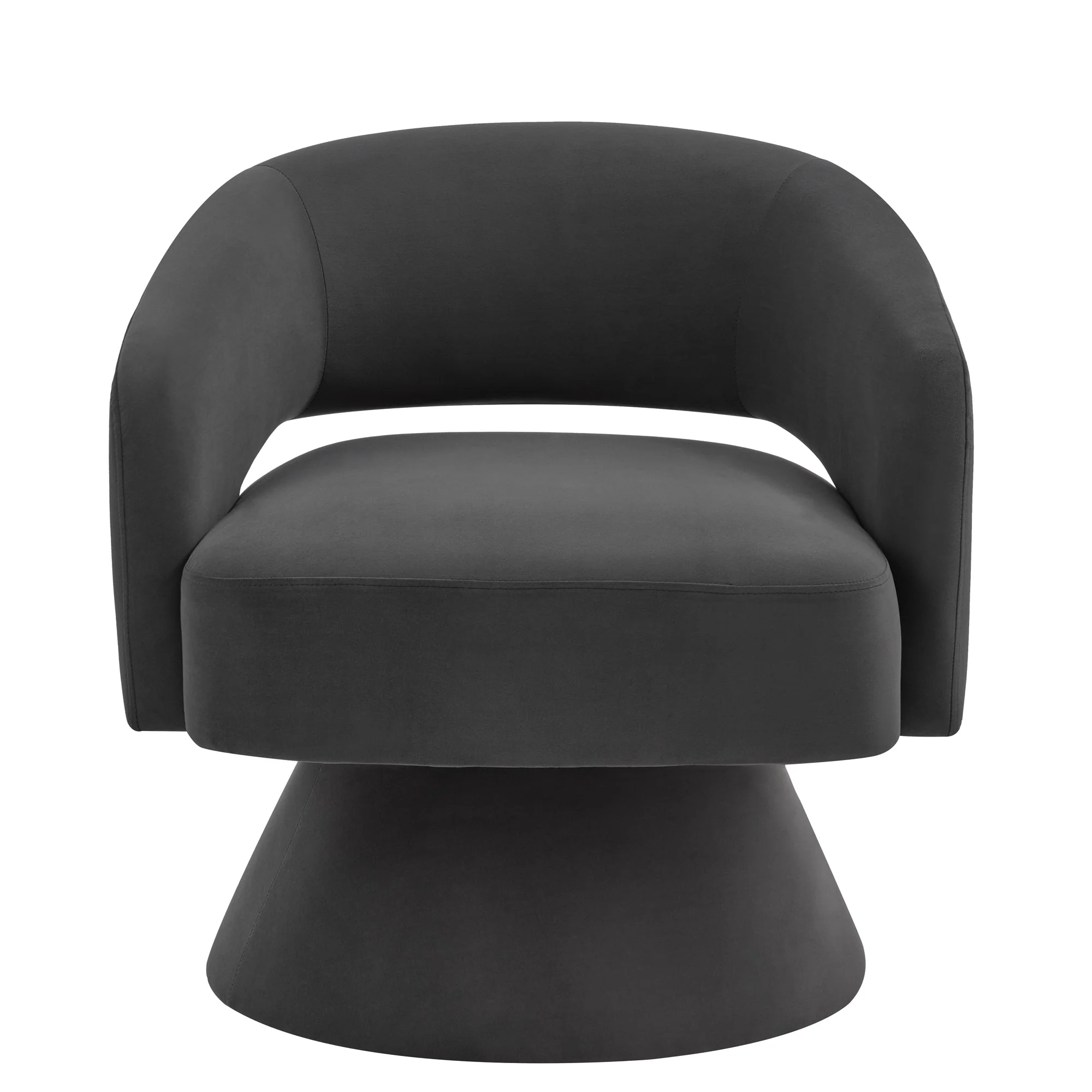 Modern Swivel Barrel Chair Upholstered Velvet Accent Chair - Image 4