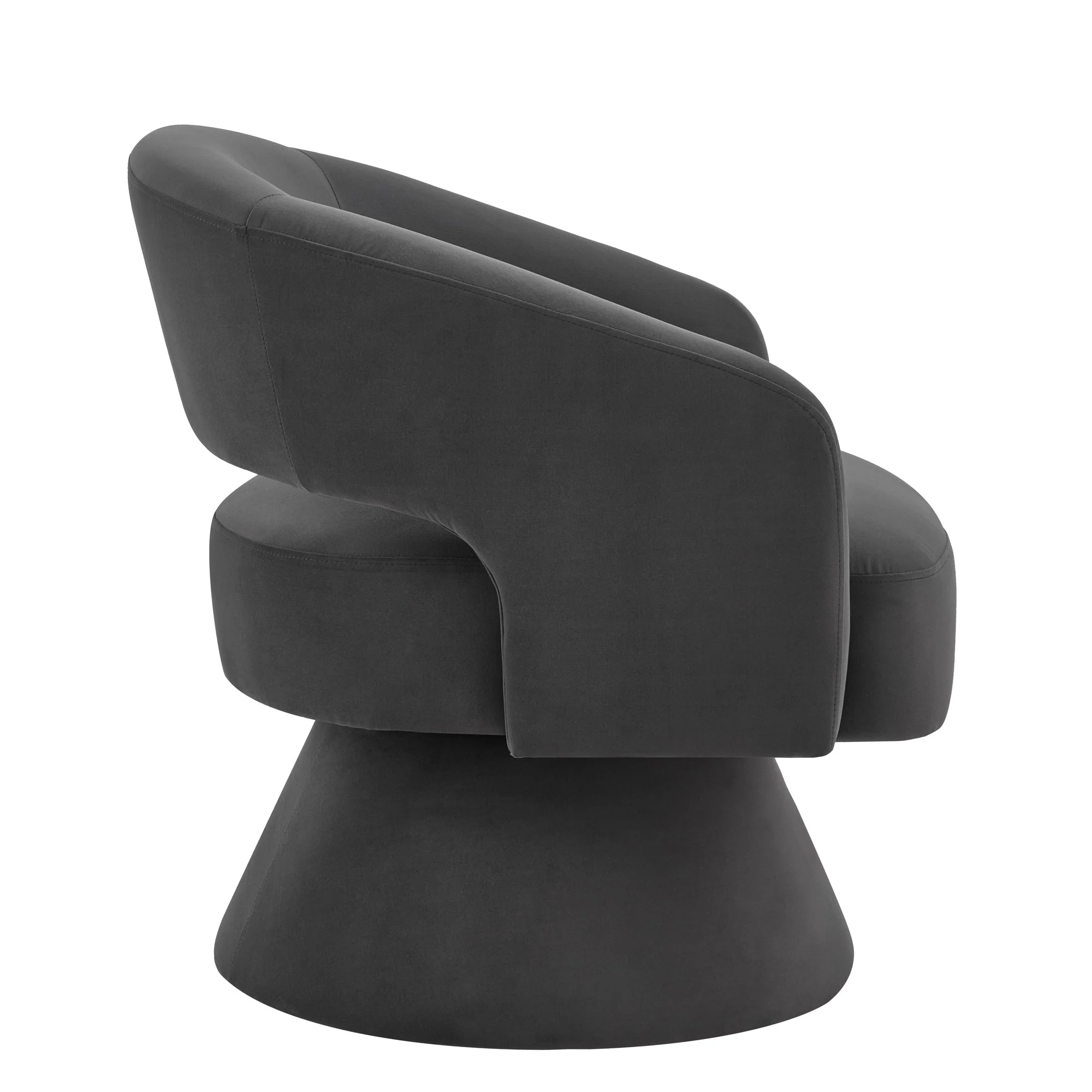 Modern Swivel Barrel Chair Upholstered Velvet Accent Chair - Image 5