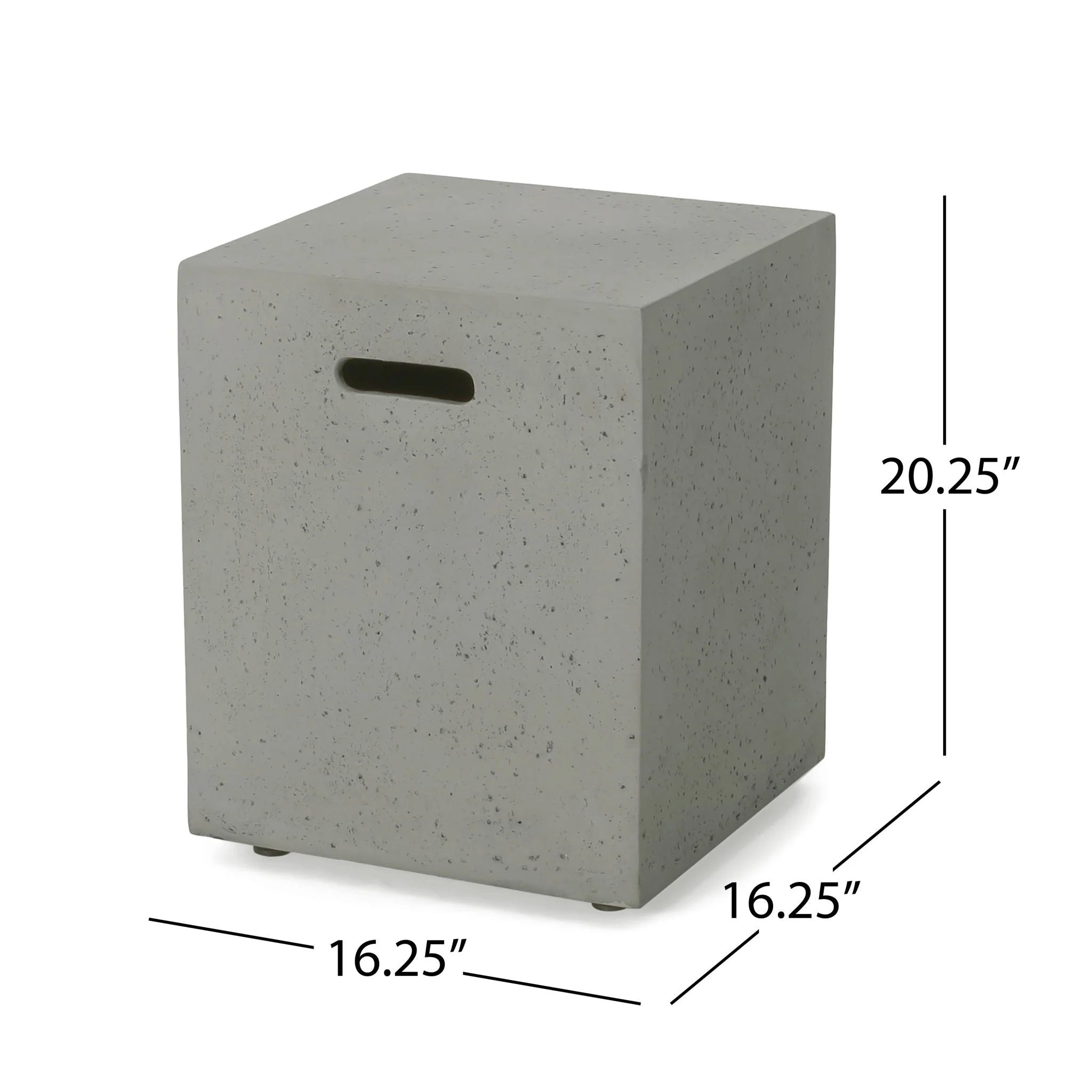 Modern Tank Holder Side Table With Smooth Concrete Surface - Image 6