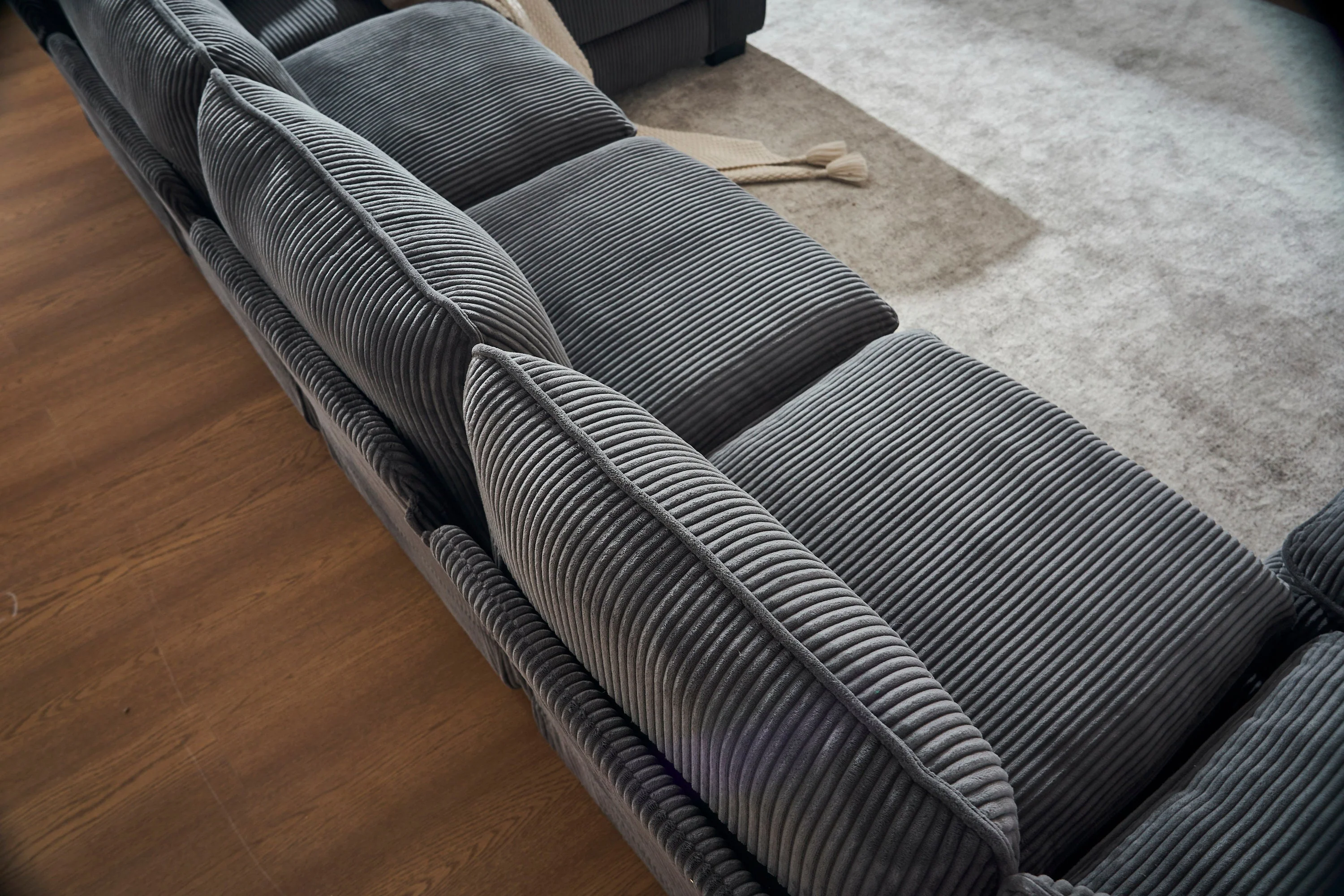 Modern U Shaped 6-Seat Sectional Sofa Couch with Ottoman - Image 10