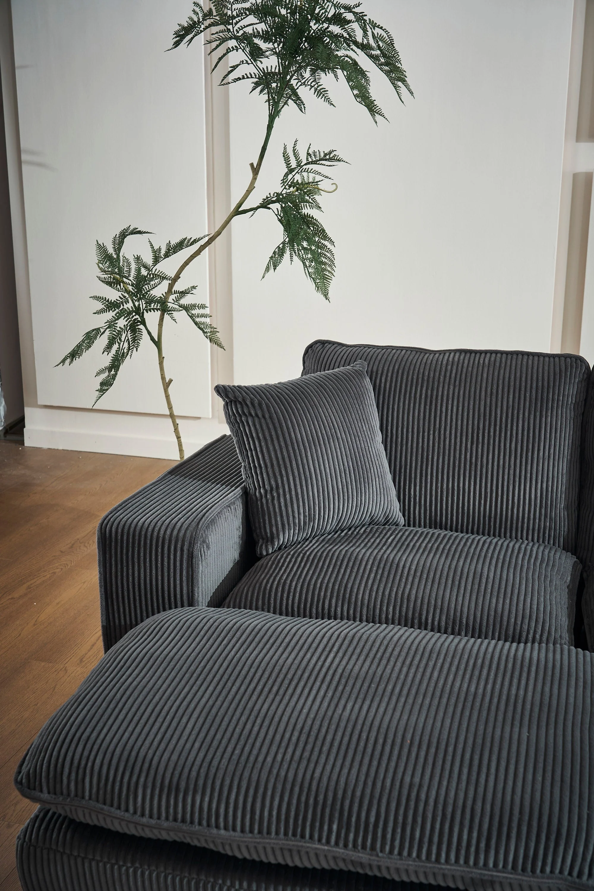 Modern U Shaped 6-Seat Sectional Sofa Couch with Ottoman - Image 11