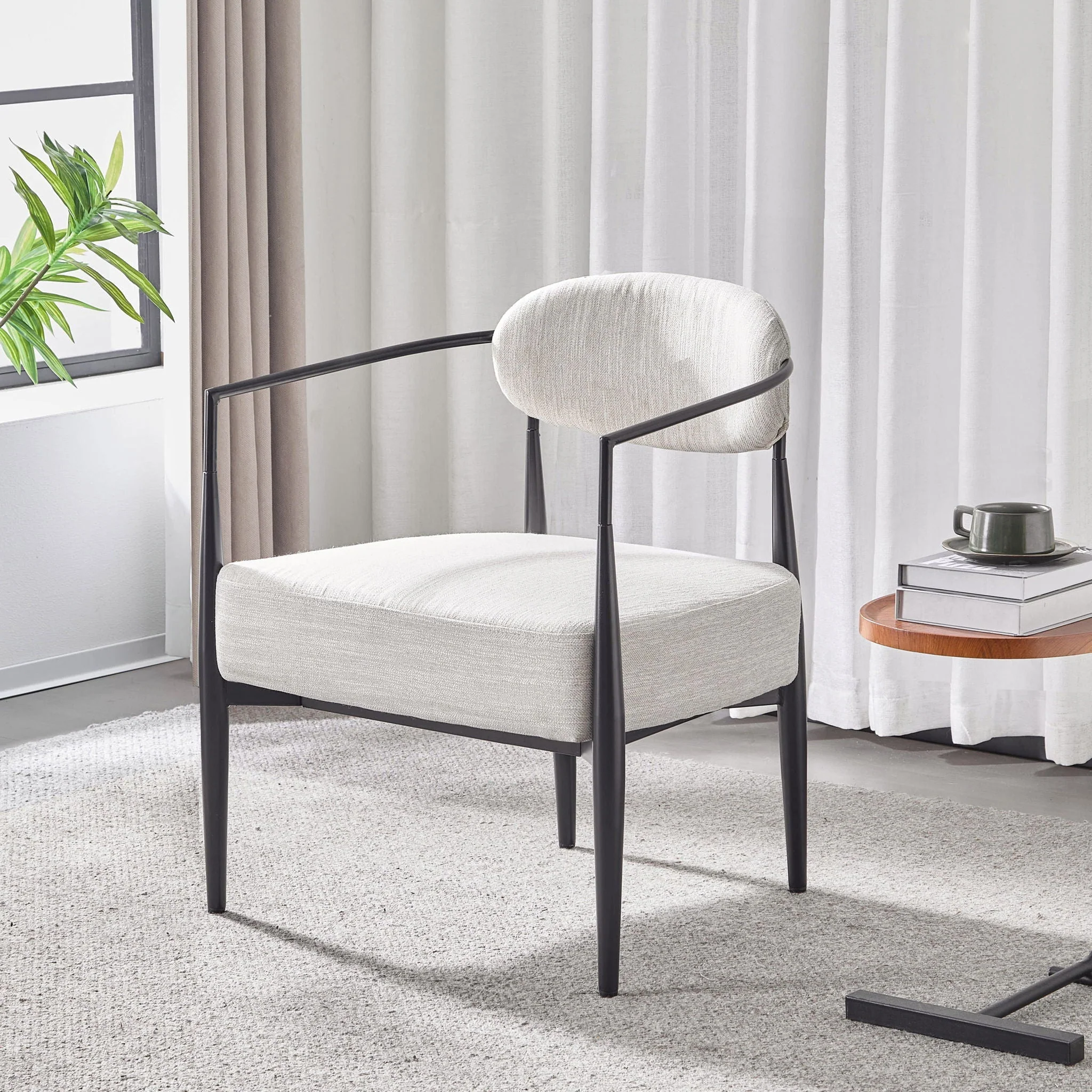 Modern Upholstered Accent Armchair With Pocket Spring Seat - Image 3