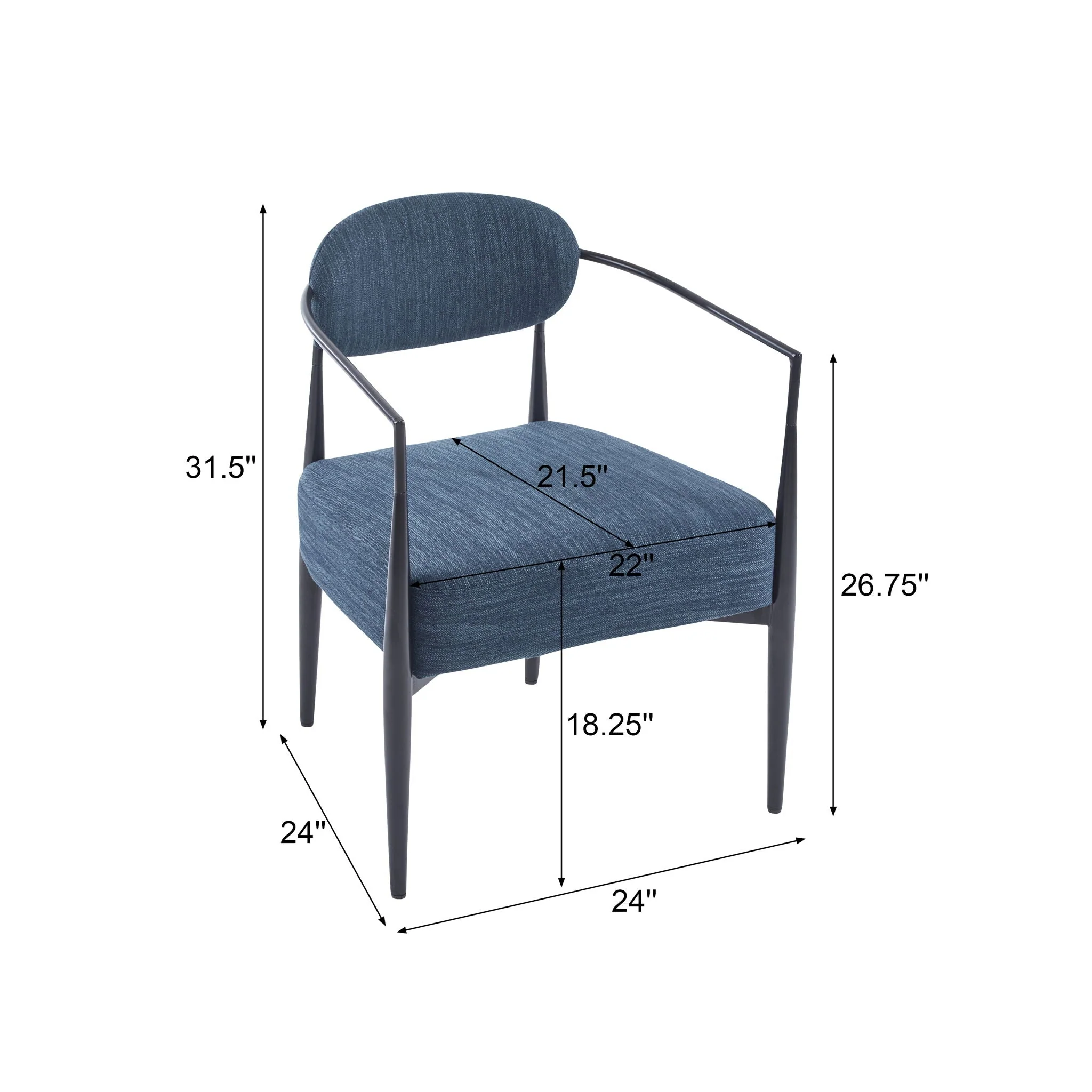 Modern Upholstered Accent Armchair With Pocket Spring Seat - Image 5