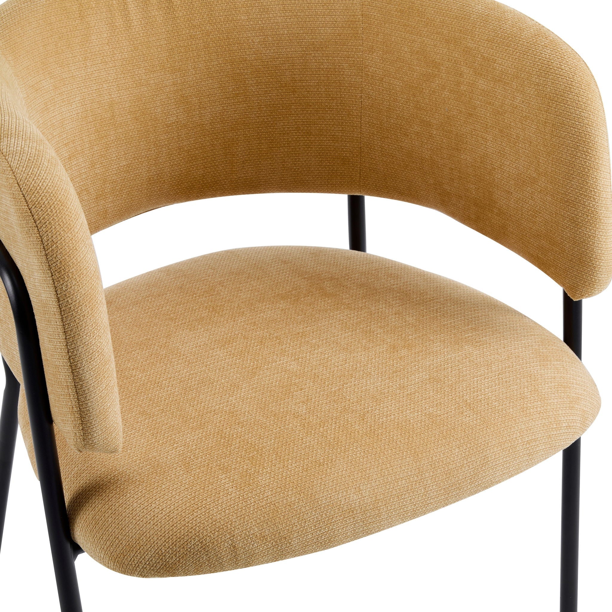 Modern Upholstered Arm Dining Chair Set - Image 4